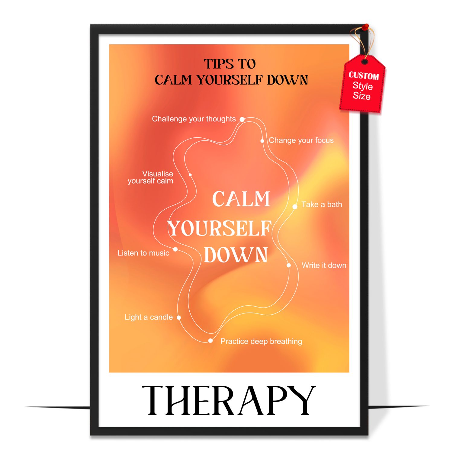 Tips To Calm Yourself Down Poster