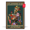 Vintage Flower Skeleton Poster