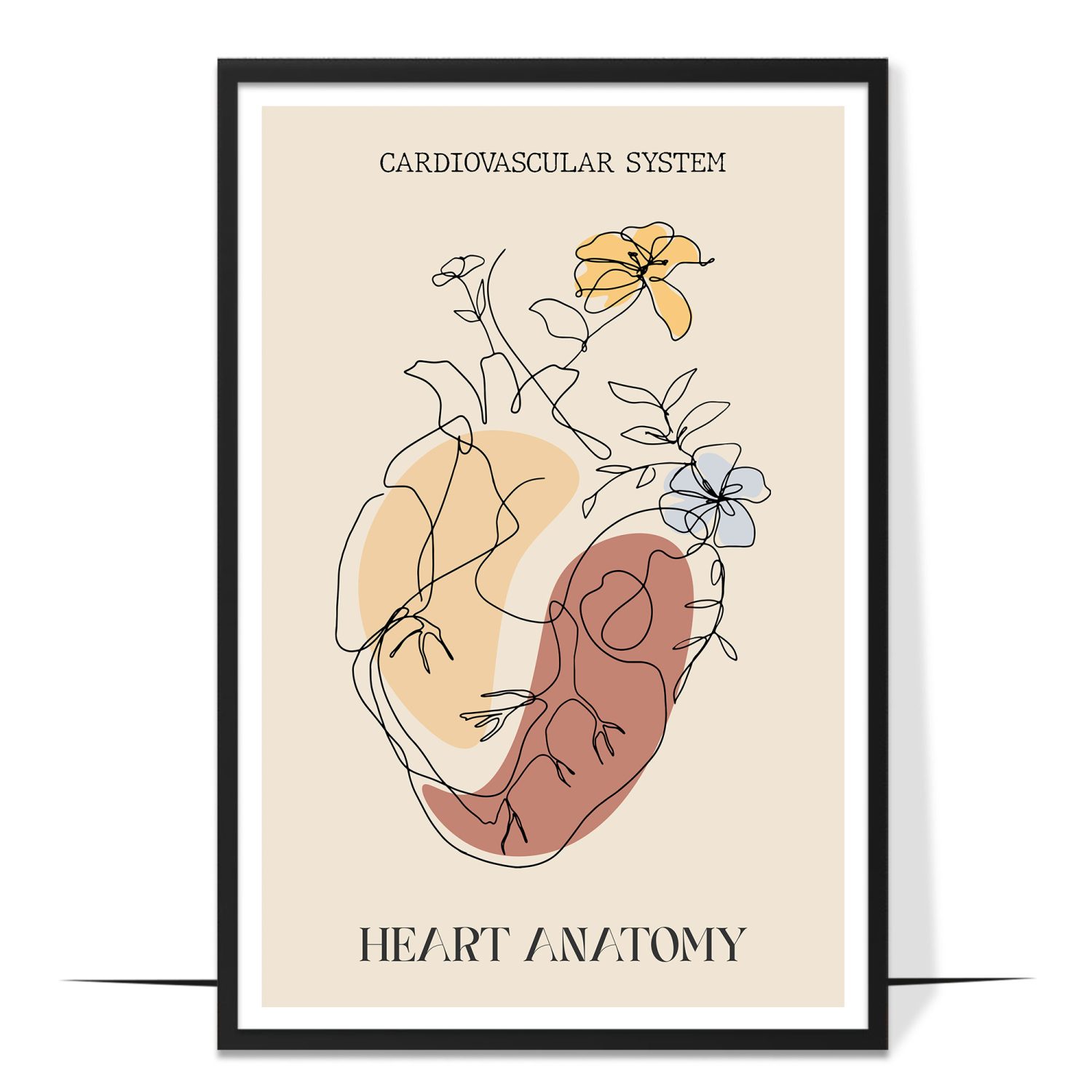 Abstract Heart Anatomy Poster
