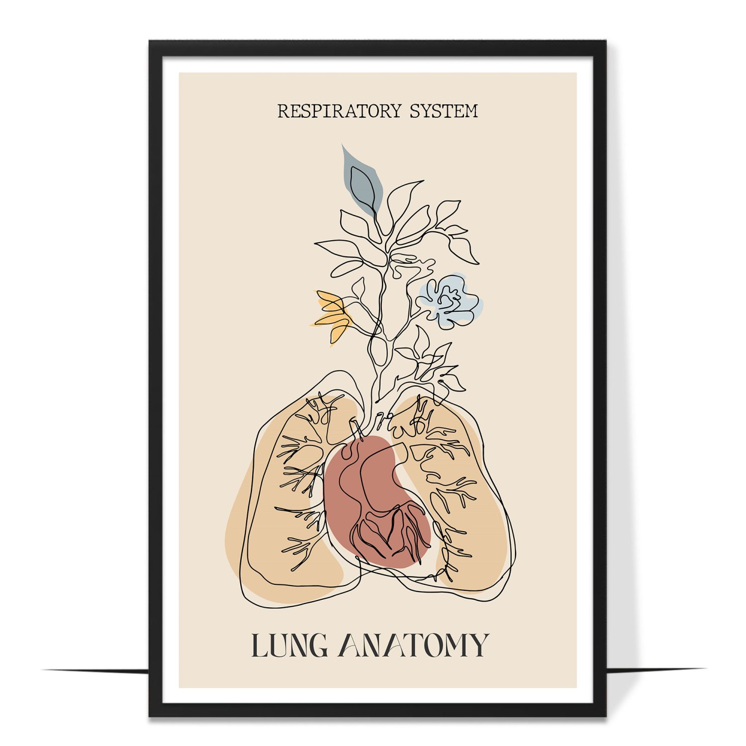 Abstract Lung Anatomy Poster