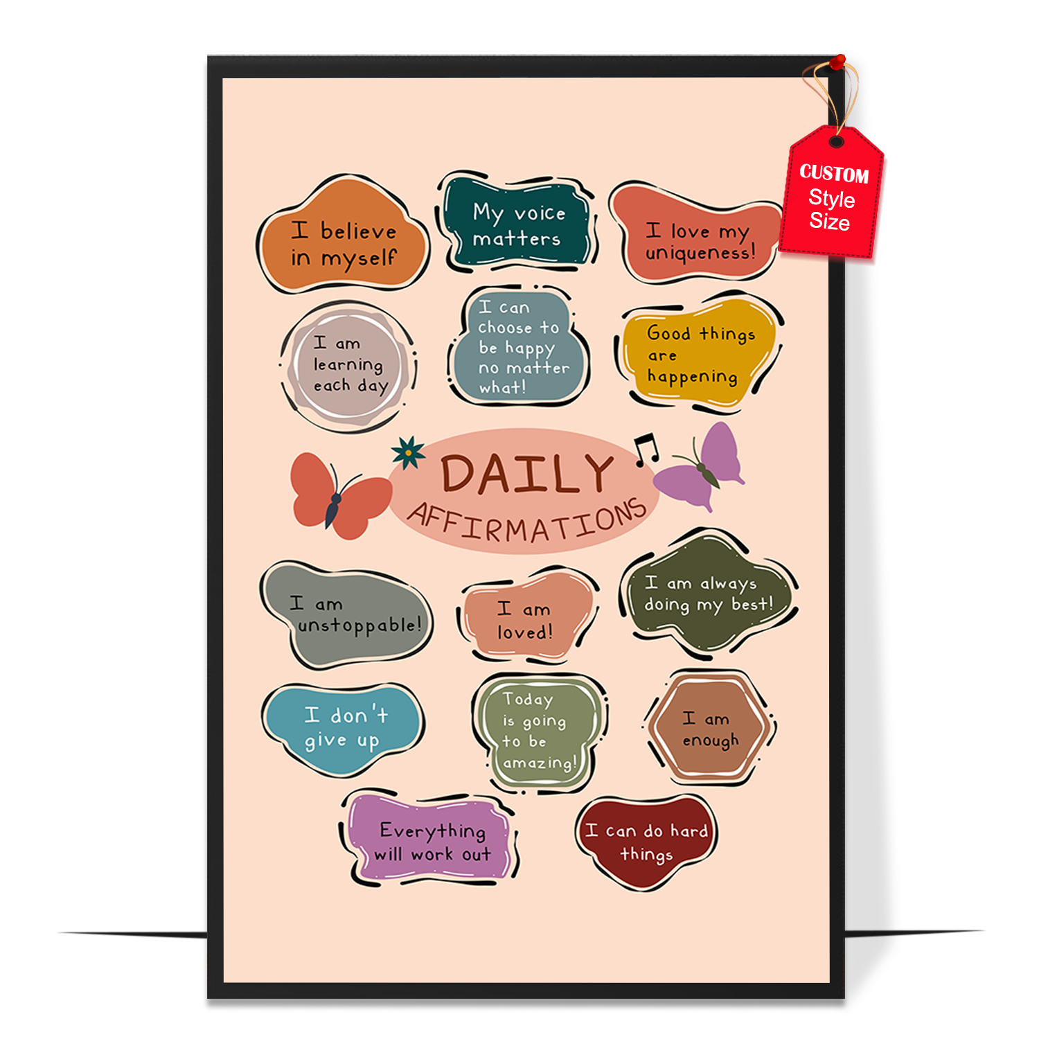 Boho Daily Affirmations Poster