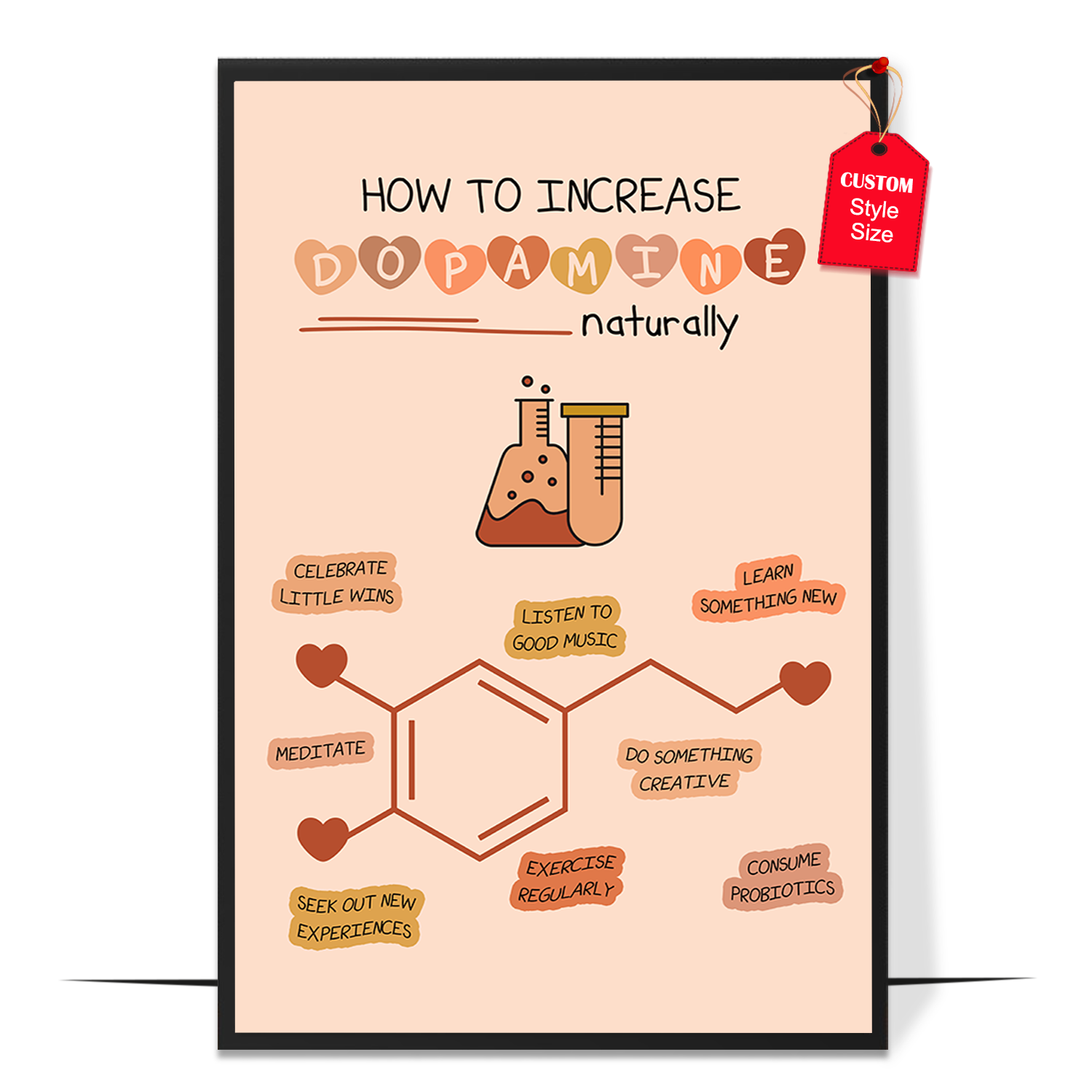 Boho How to Increase Dopamine Poster