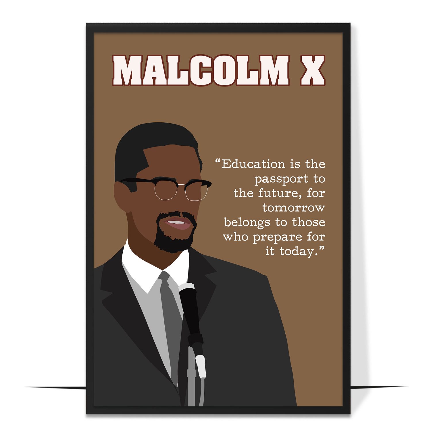 Malcolm X Black Activist Poster