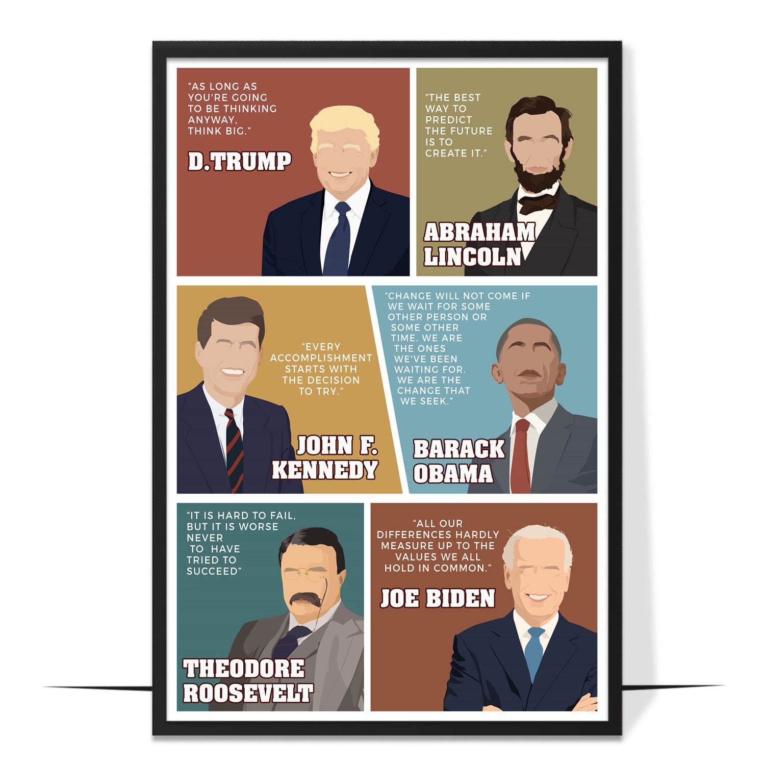 Motivational US Presidents Poster