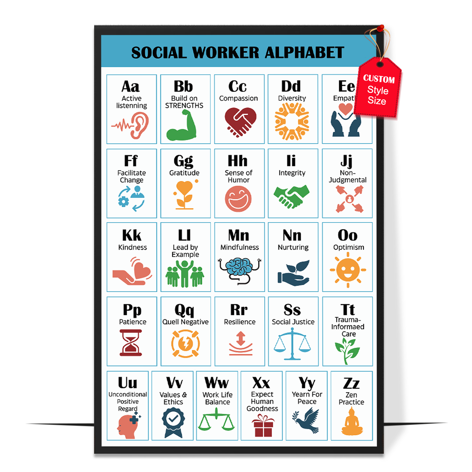Social Worker Alphabet Poster