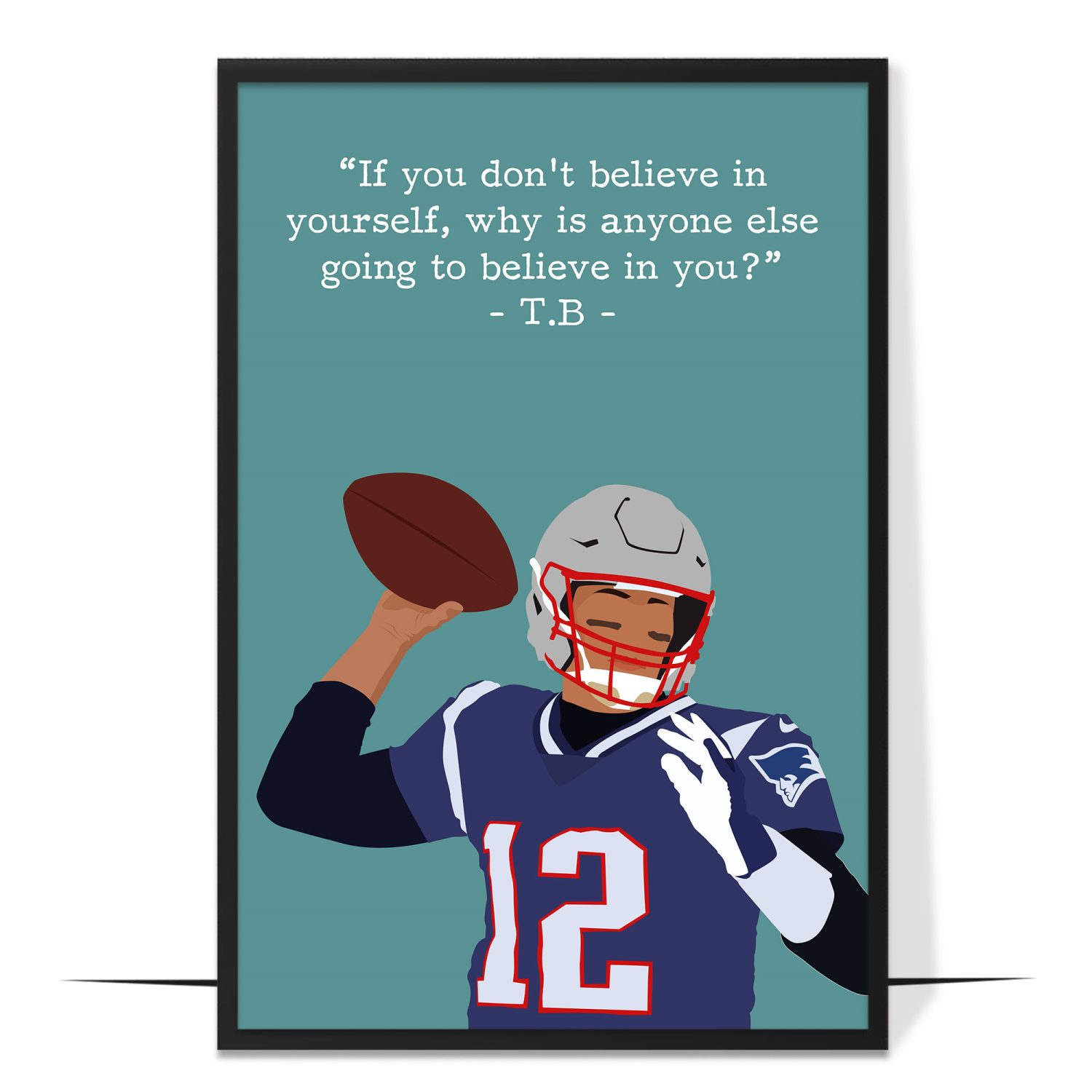 Tom Brady Rugby Superstar Poster