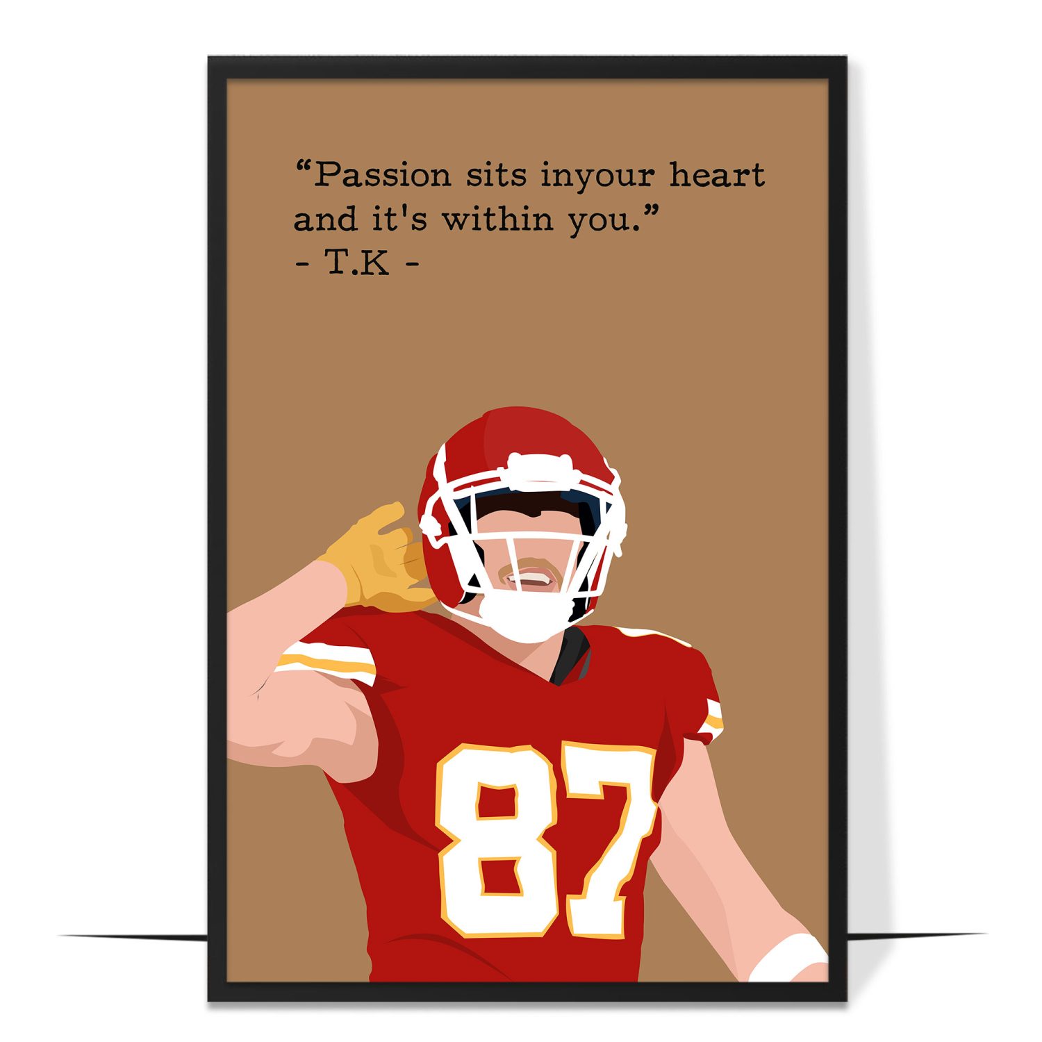 Travis Kelce Rugby Superstar Poster