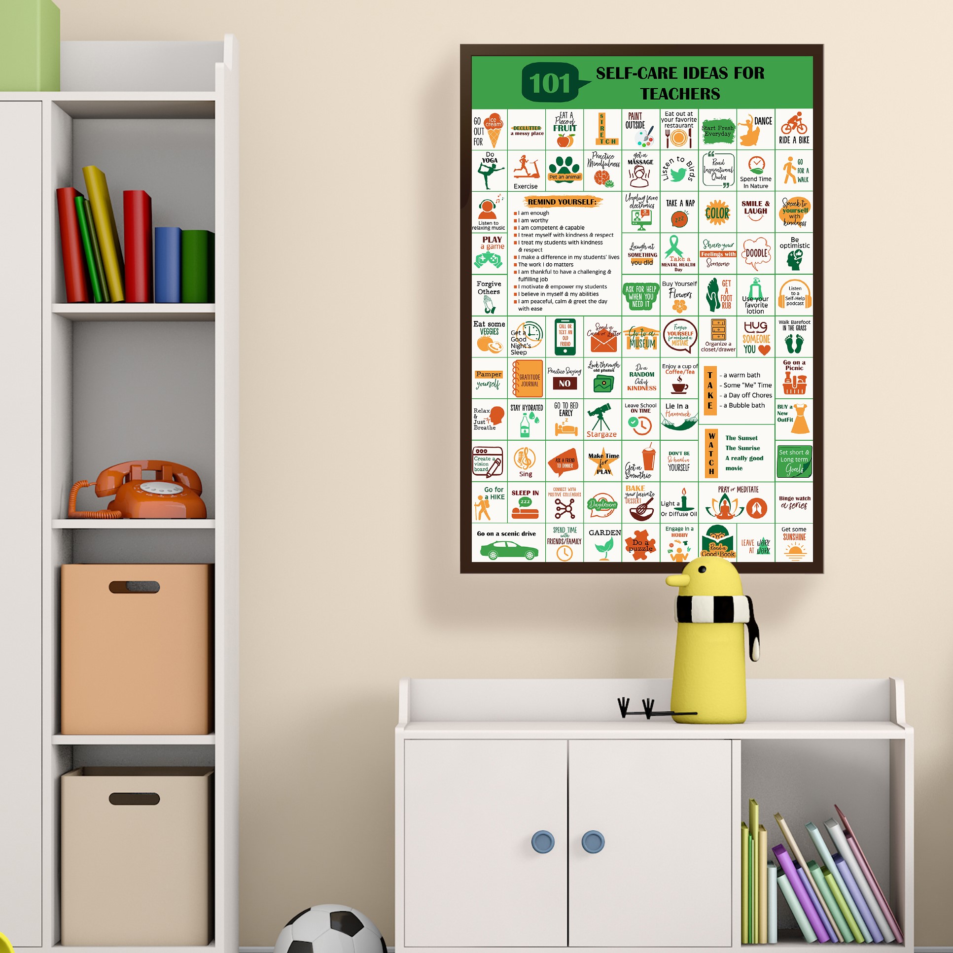 101 Self-Care Ideas Mental Health Printable - Image 3