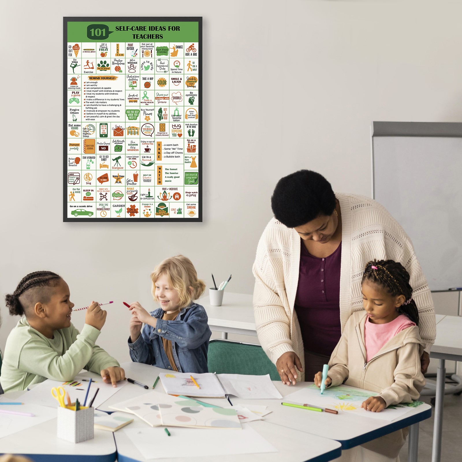 101 Self-Care Ideas Mental Health Printable - Image 5