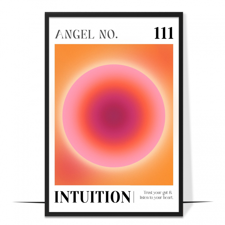 111 Intuition Angel Number Wall Art