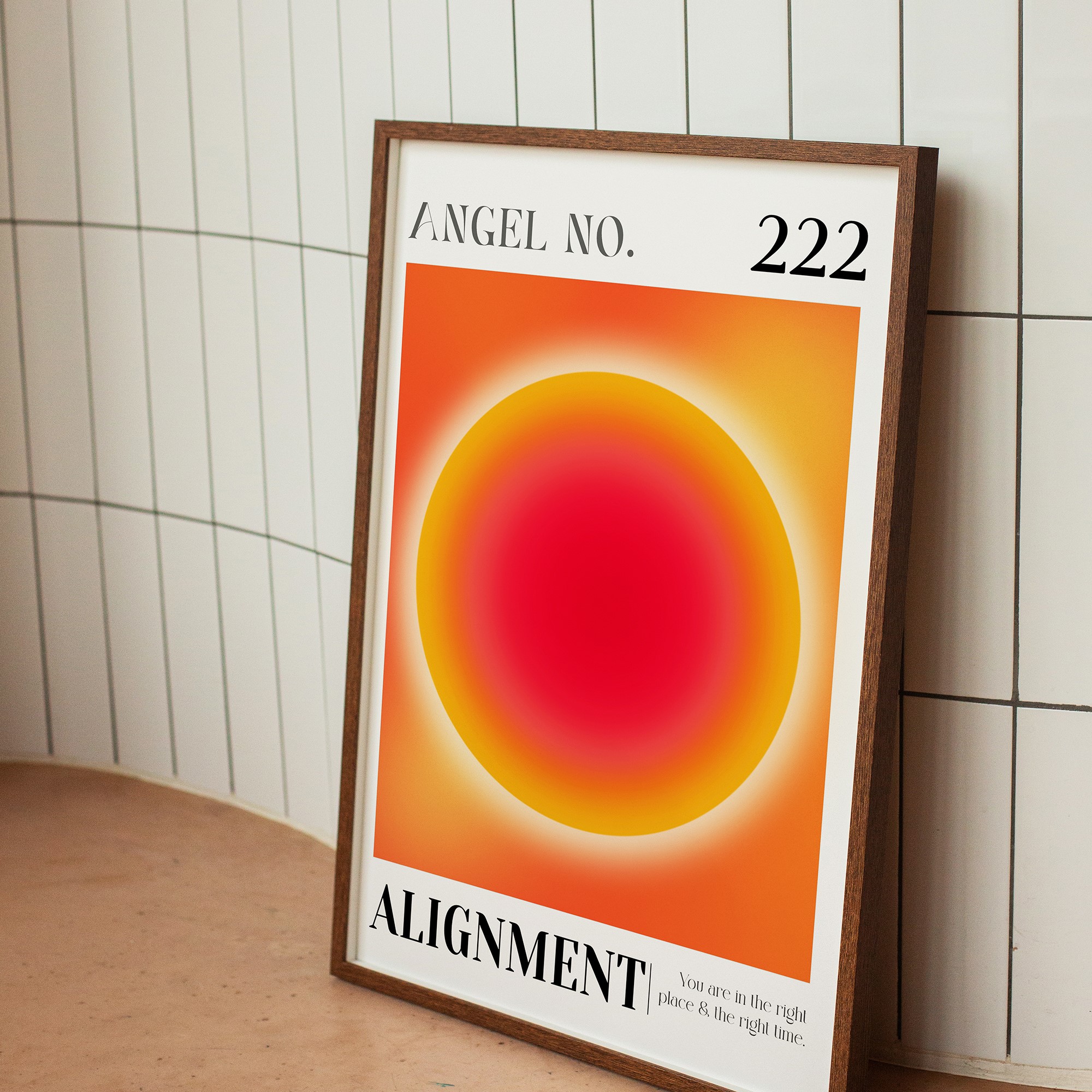 222 Alignment Angel Number Aura Energy Wall Art - Image 2