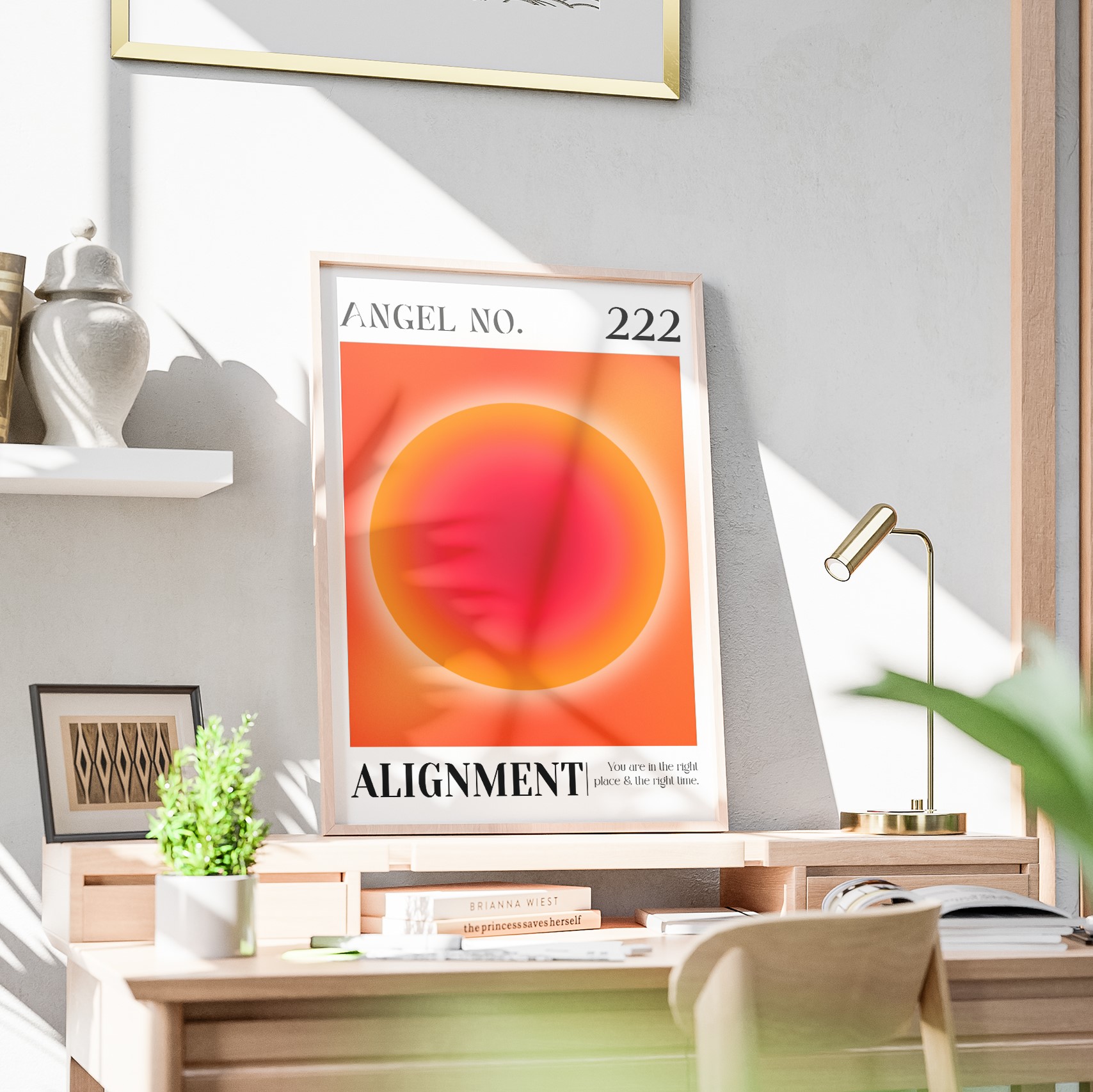 222 Alignment Angel Number Aura Energy Wall Art - Image 3