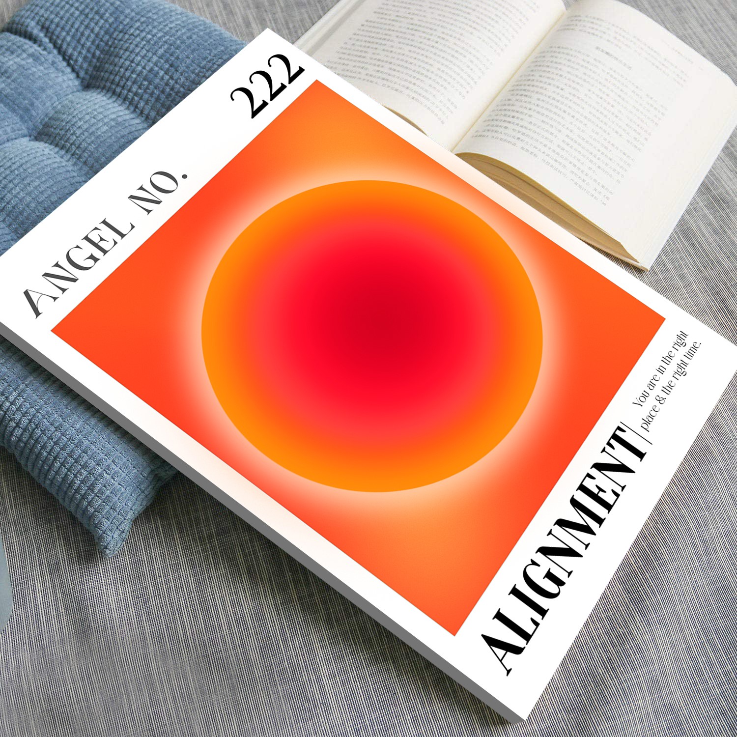 222 Alignment Angel Number Aura Energy Wall Art - Image 4