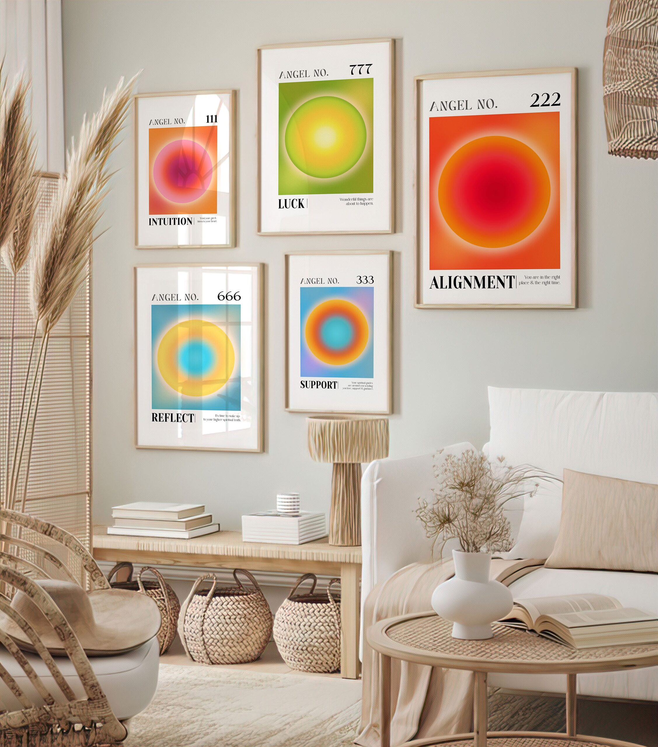 222 Alignment Angel Number Aura Energy Wall Art - Image 6