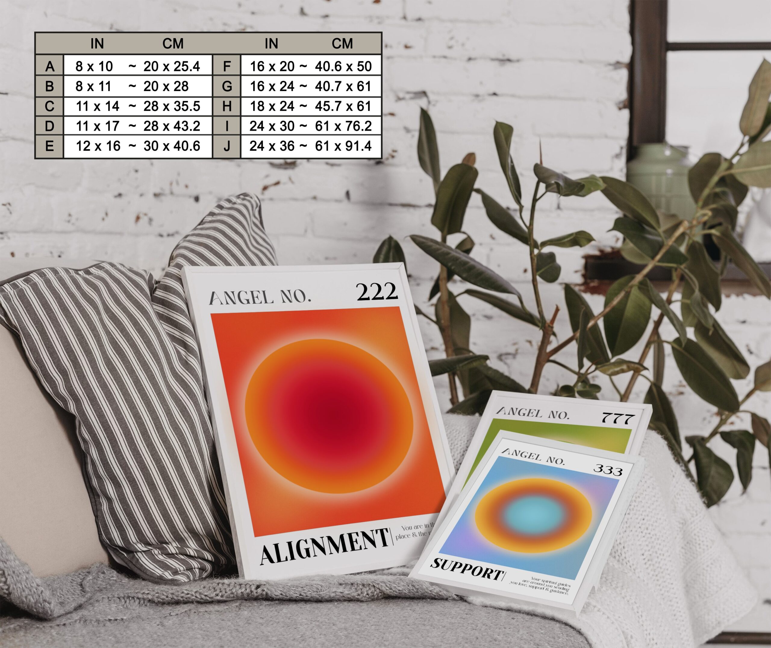 222 Alignment Angel Number Aura Energy Wall Art - Image 7