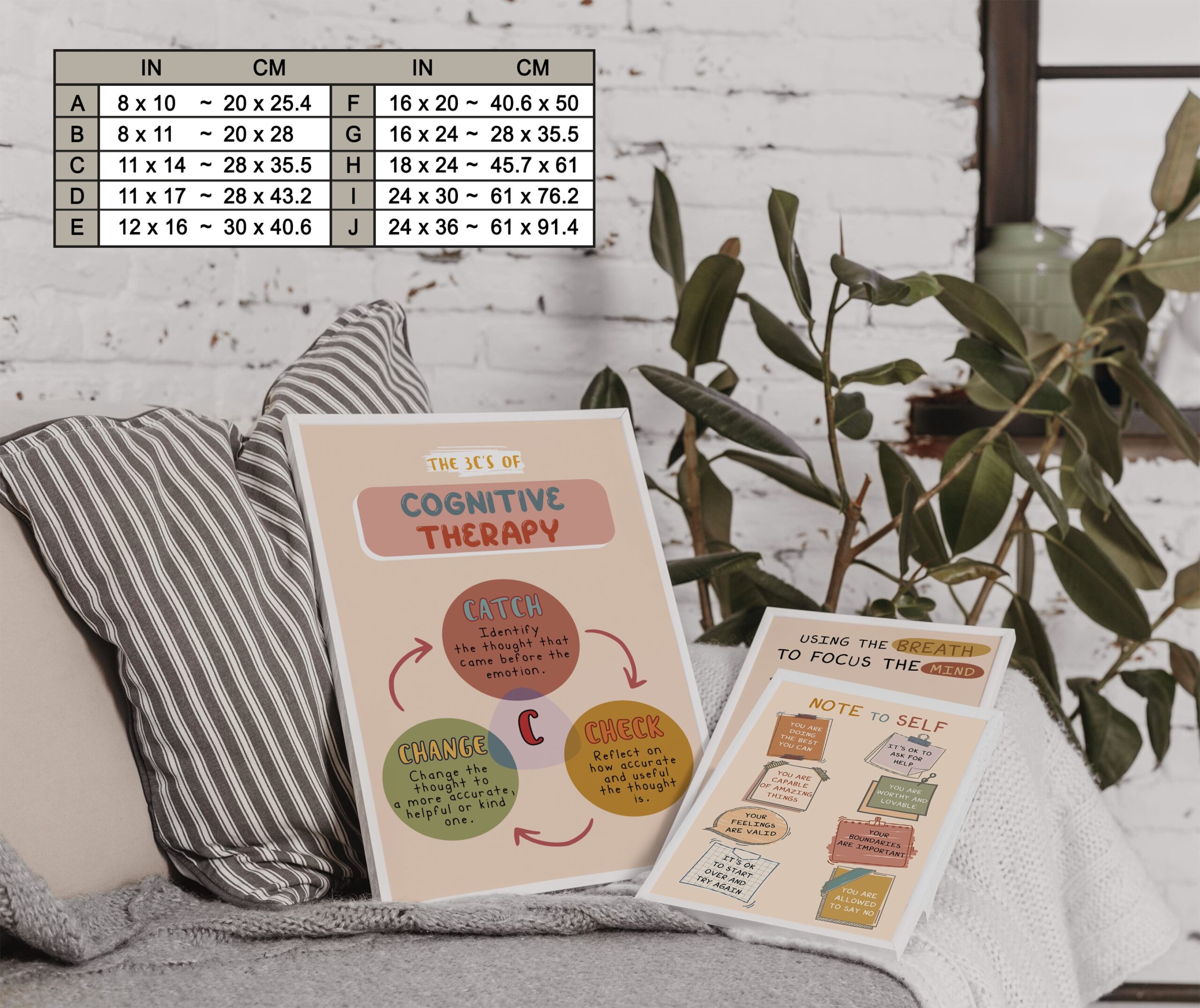 3 C's of Cognitive Boho Mental Health Printable - Image 7