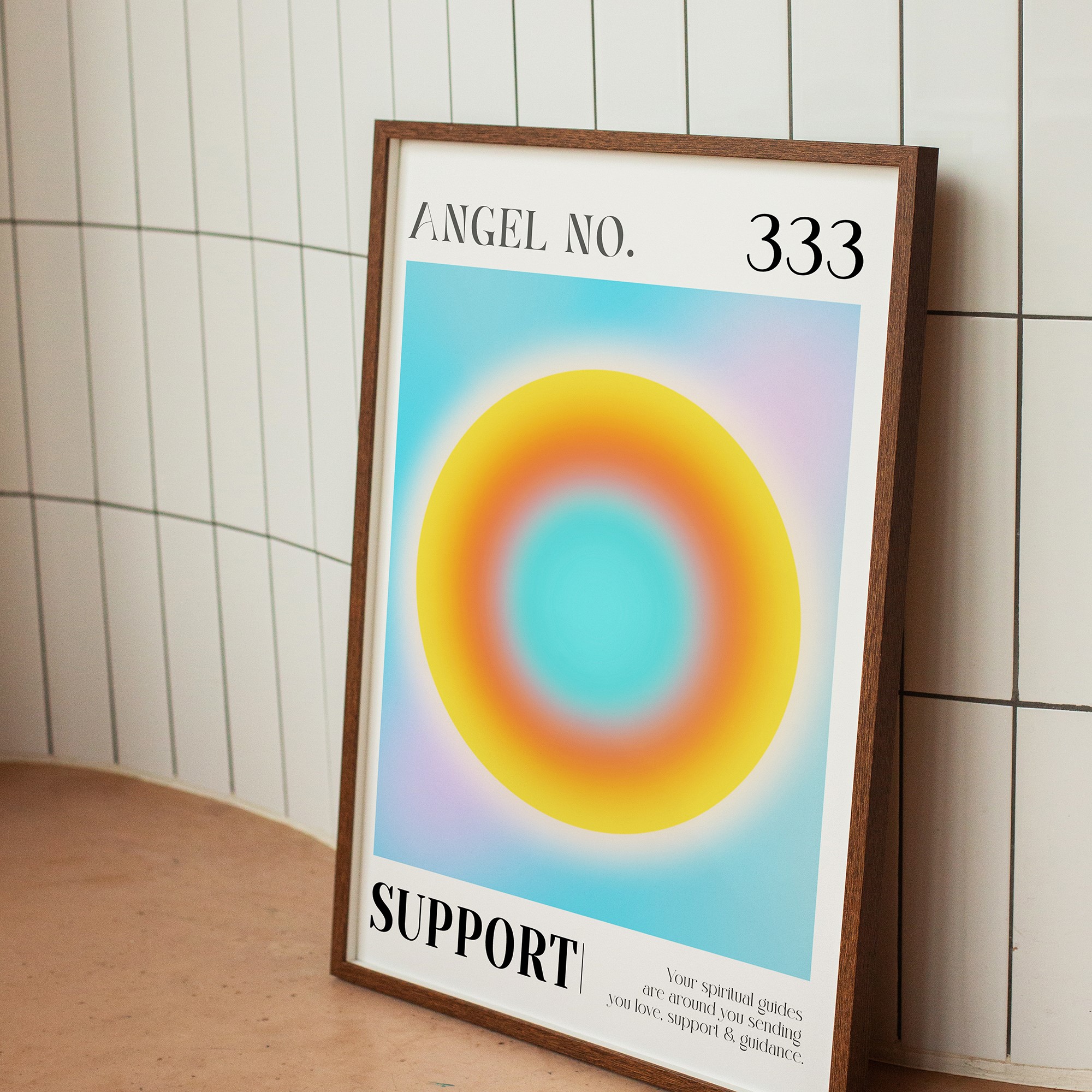333 Support Angel Number Aura Energy Wall Art - Image 2