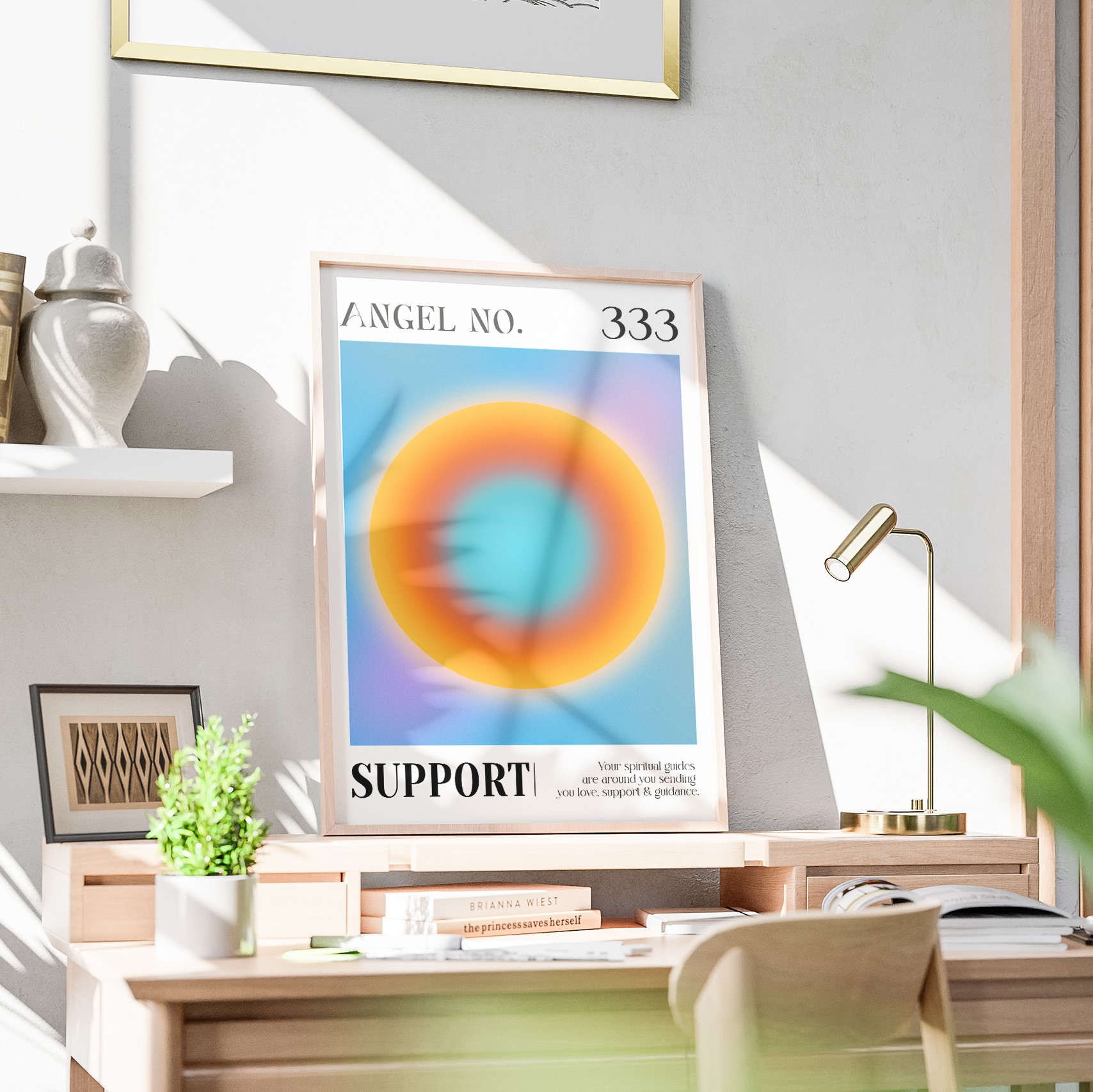 333 Support Angel Number Aura Energy Wall Art - Image 3