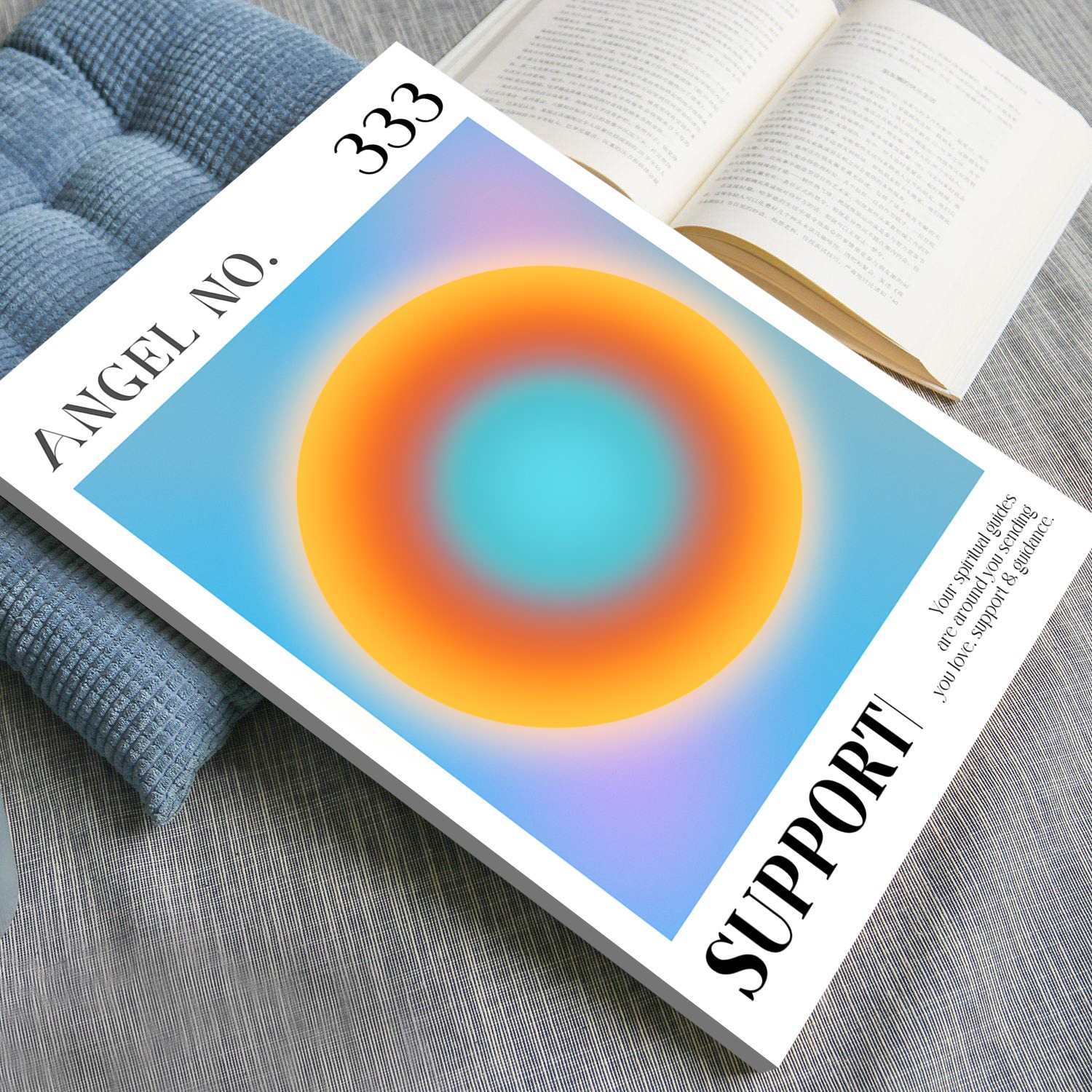 333 Support Angel Number Aura Energy Wall Art - Image 4