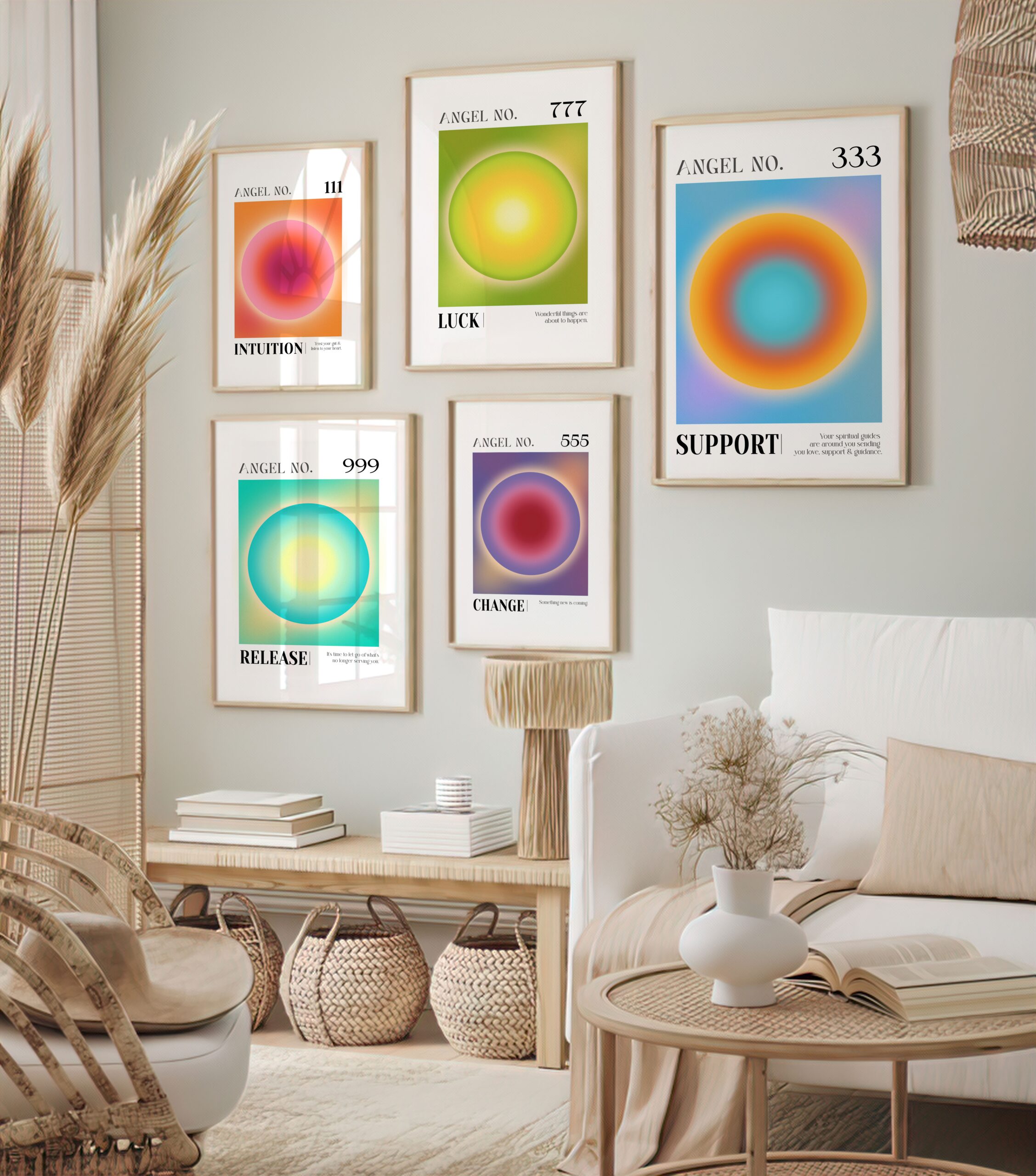 333 Support Angel Number Aura Energy Wall Art - Image 6