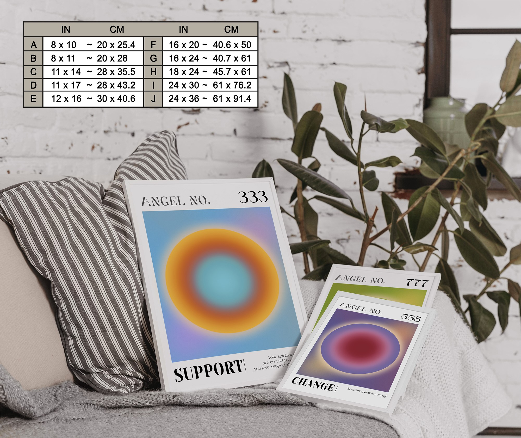 333 Support Angel Number Aura Energy Wall Art - Image 7