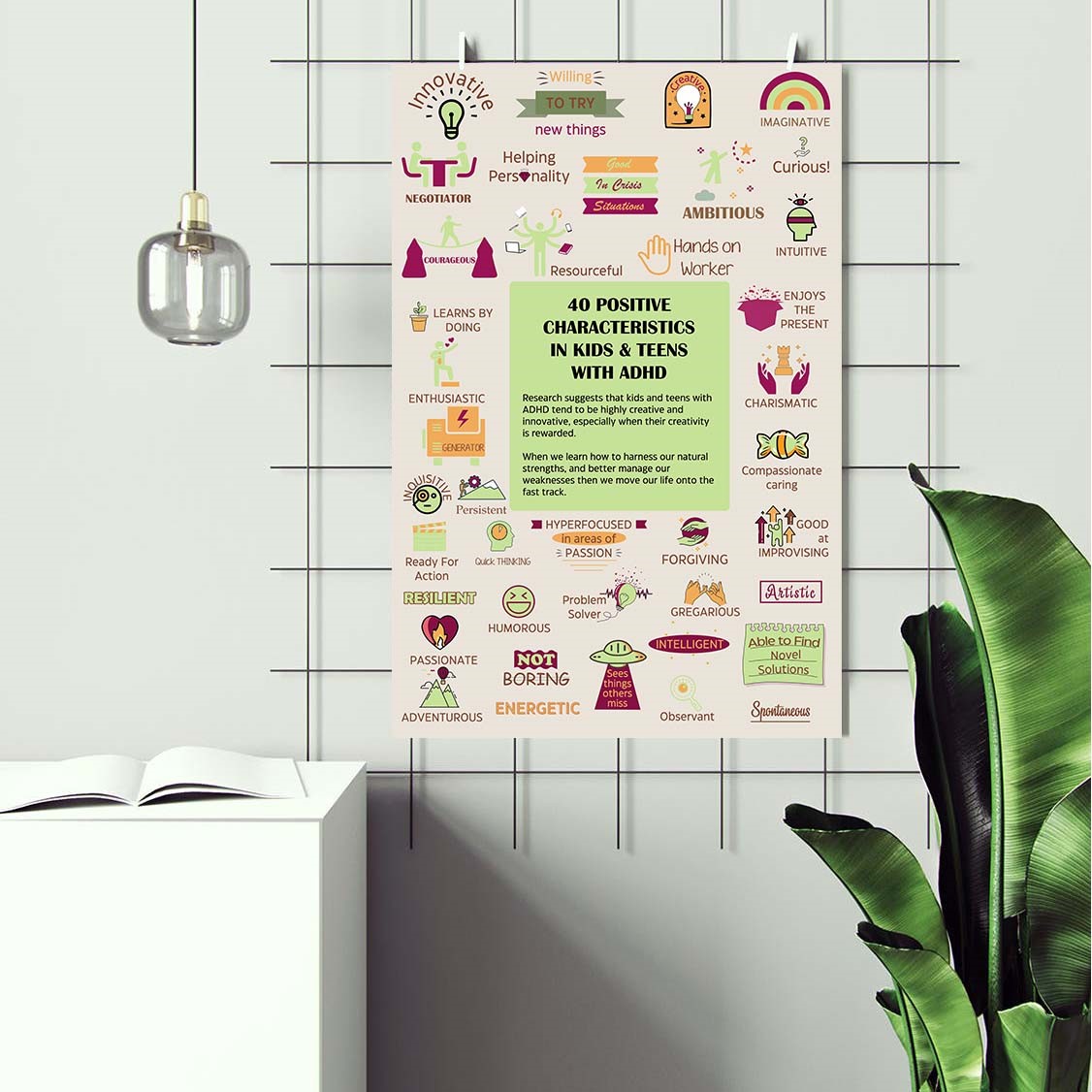 40 Positive Characteristics ADHD Printable - Image 3