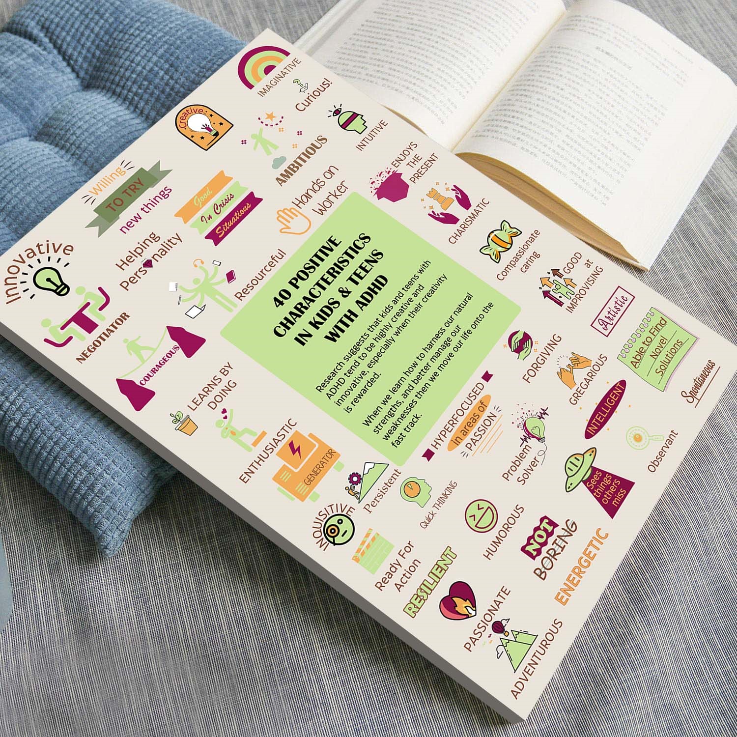 40 Positive Characteristics ADHD Printable - Image 5