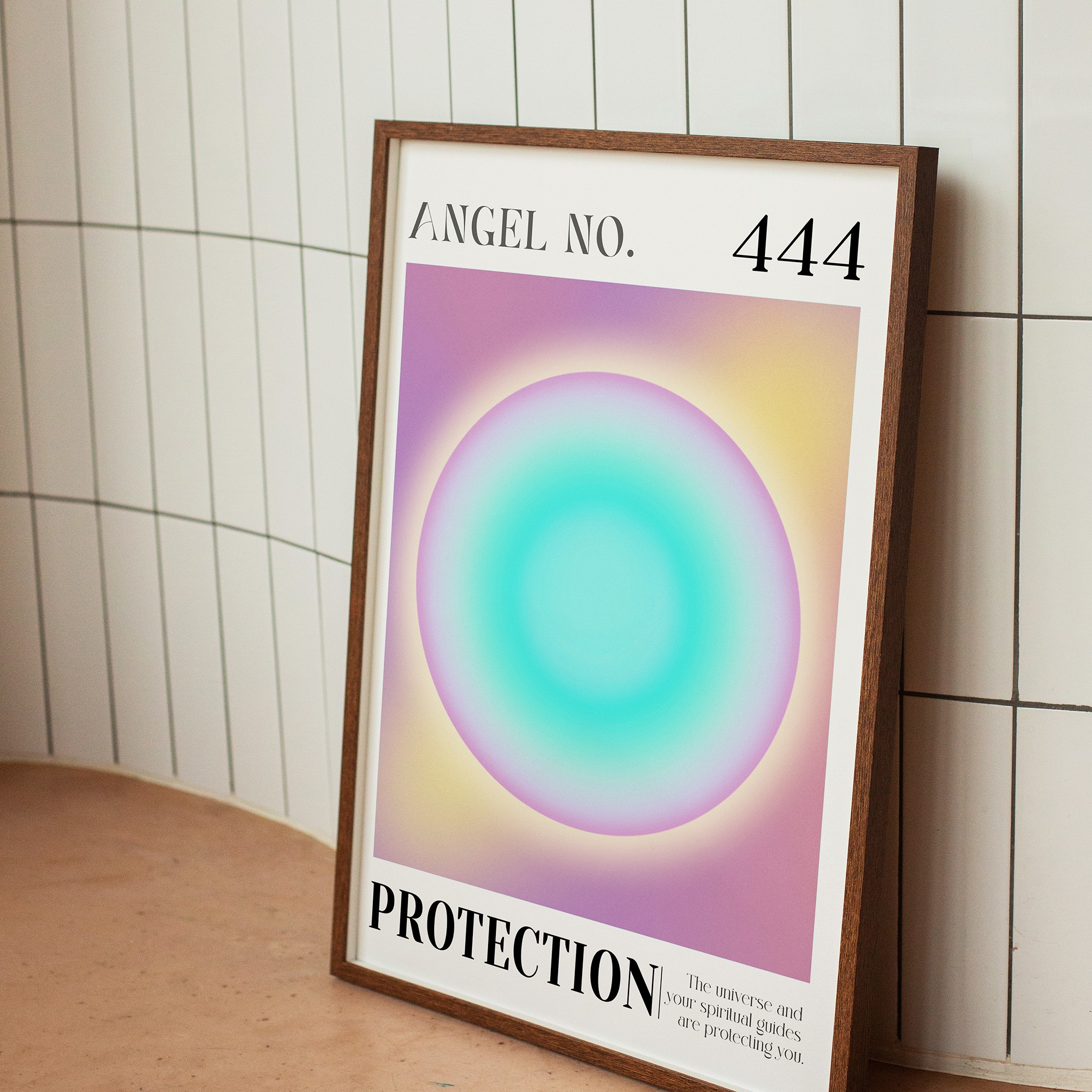 444 Protection Angel Number Aura Energy Wall Art - Image 2