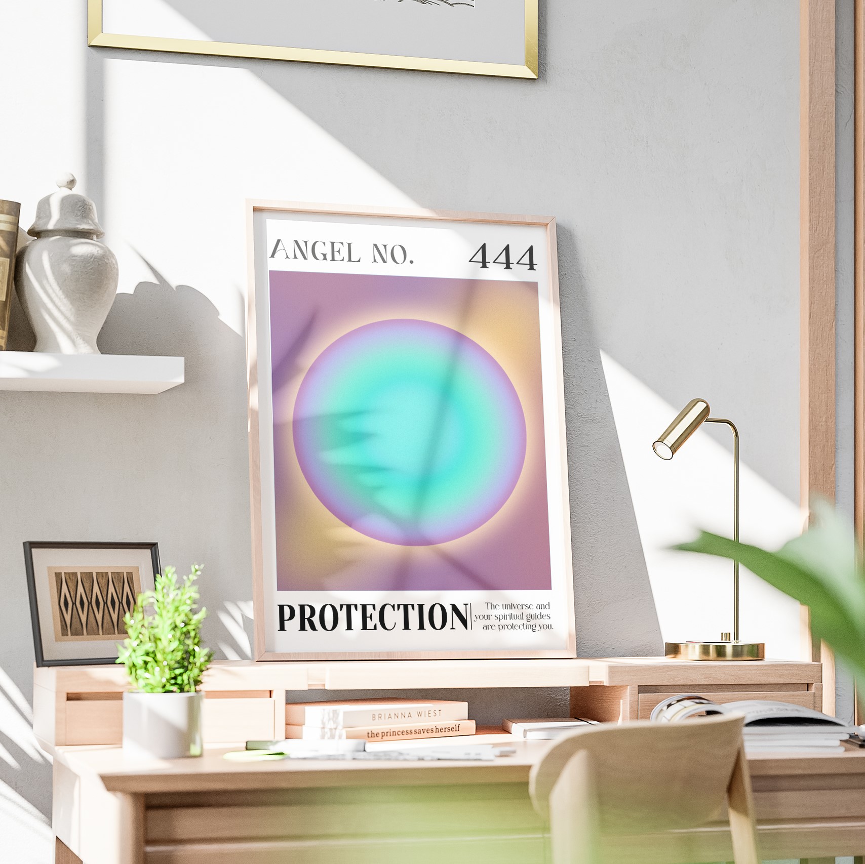 444 Protection Angel Number Aura Energy Wall Art - Image 3
