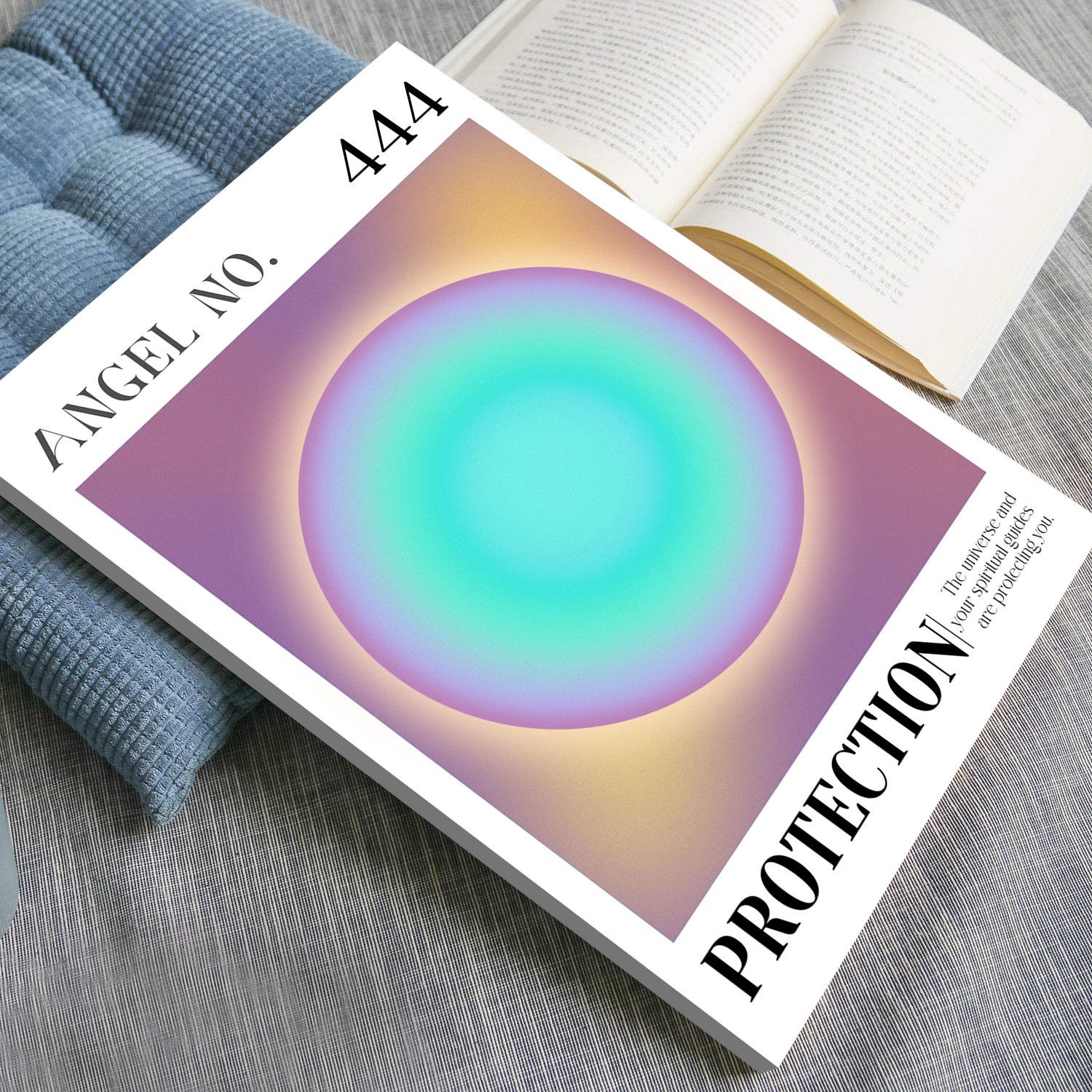 444 Protection Angel Number Aura Energy Wall Art - Image 4