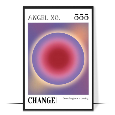 555 Change Angel Number Wall Art