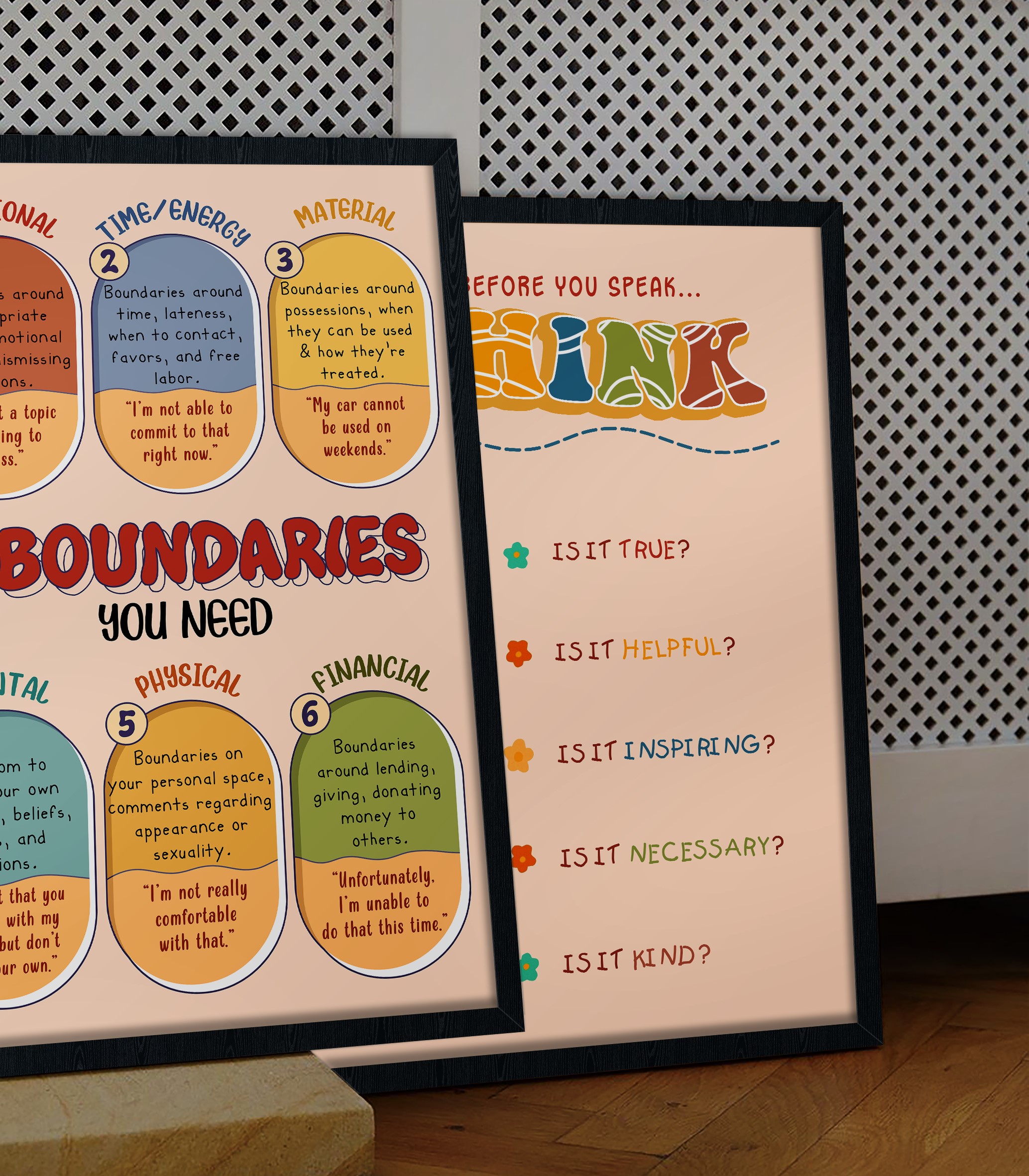 6 Boundaries You Need Mental Health Printable - Image 3
