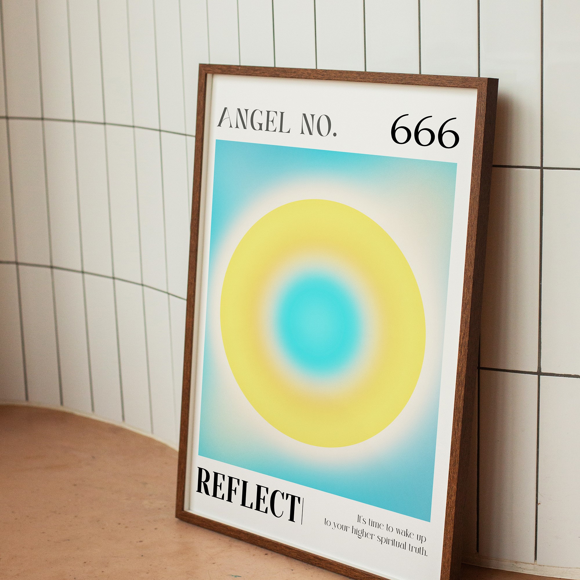 666 Reflect Angel Number Aura Energy Wall Art - Image 2
