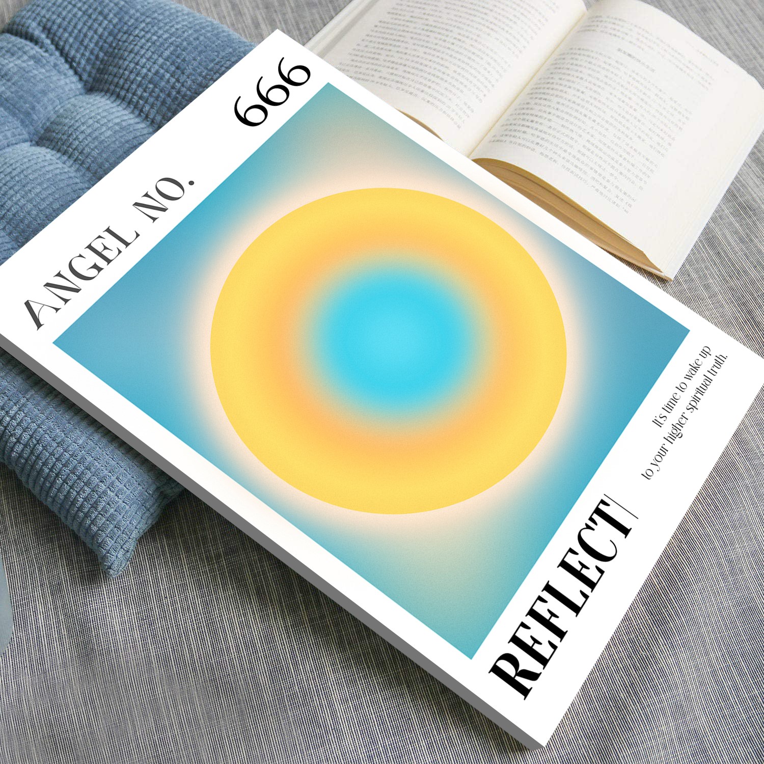 666 Reflect Angel Number Aura Energy Wall Art - Image 4