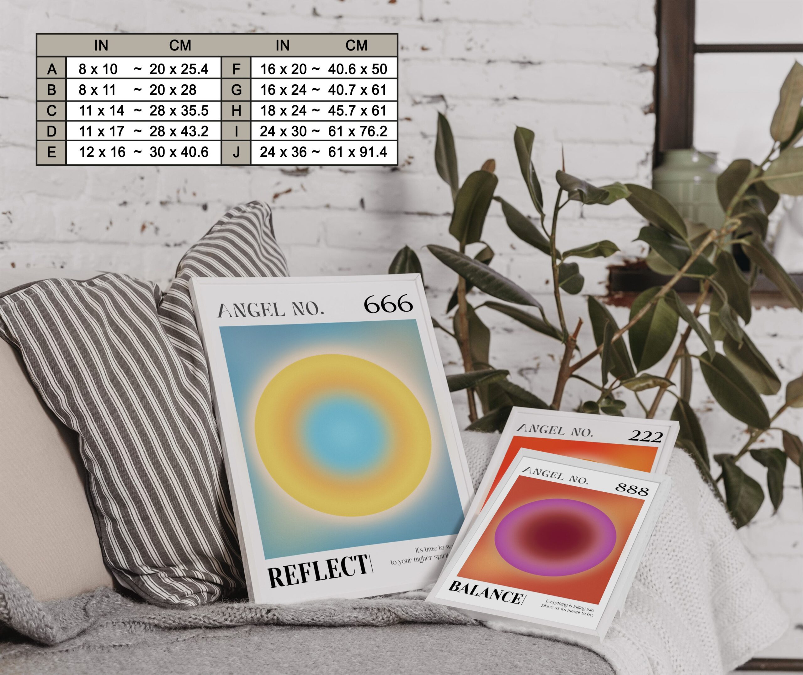 666 Reflect Angel Number Aura Energy Wall Art - Image 6