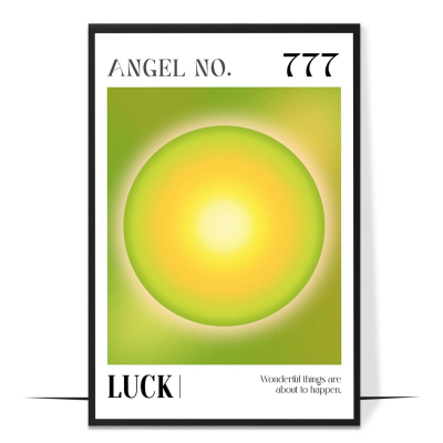 777 Luck Angel Number Wall Art
