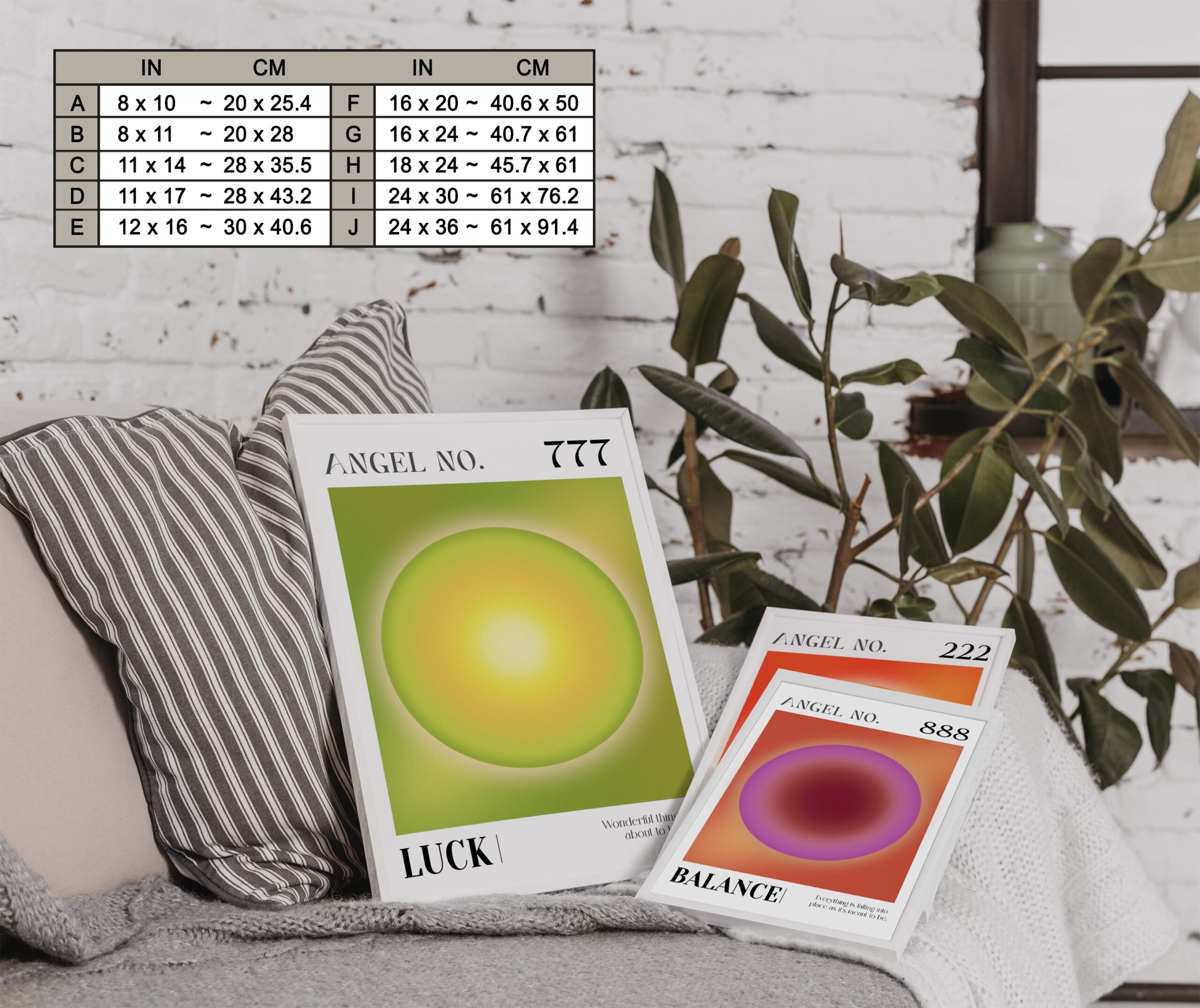 777 Luck Angel Number Aura Energy Wall Art - Image 7