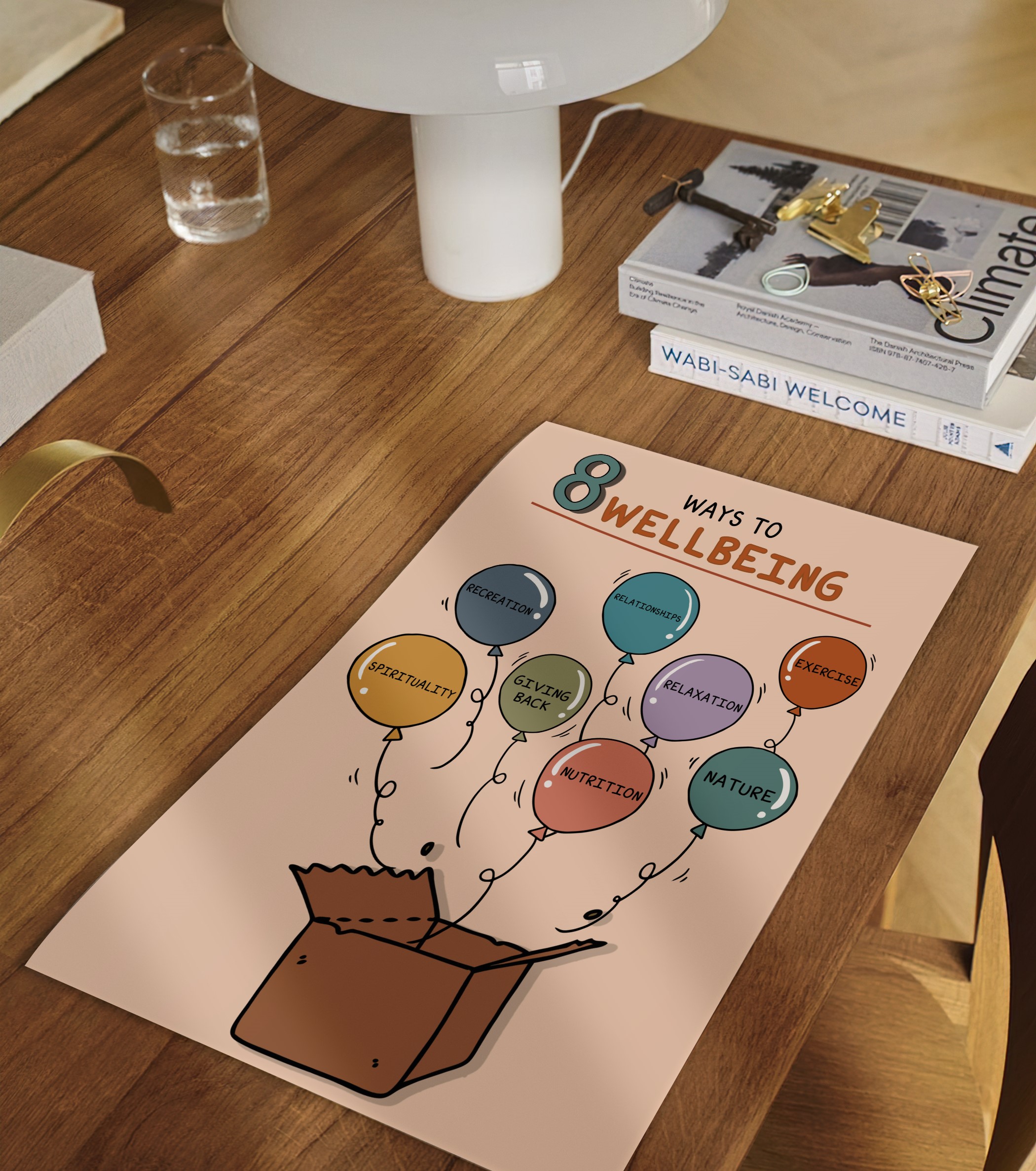 8 Ways to Well-being Boho Mental Health Printable - Image 2