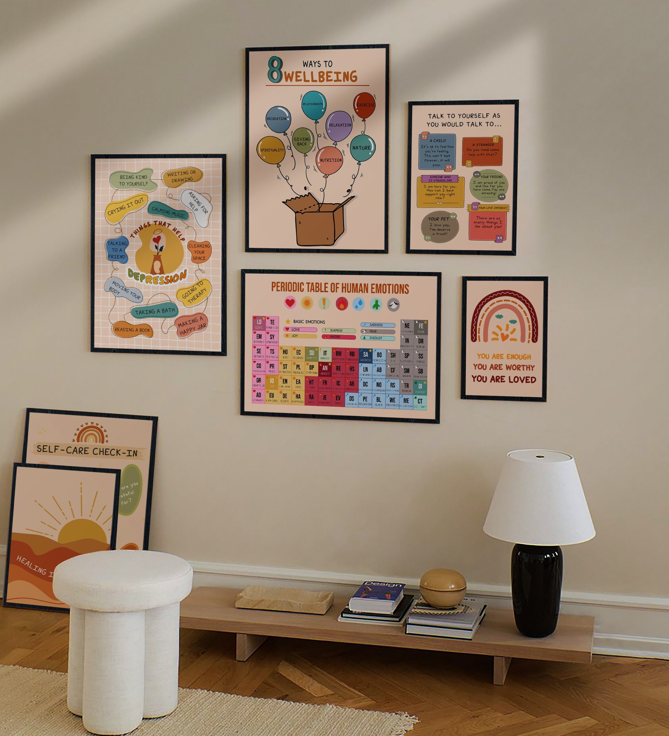 8 Ways to Well-being Boho Mental Health Printable - Image 6