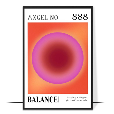 888 Balance Angel Number Wall Art