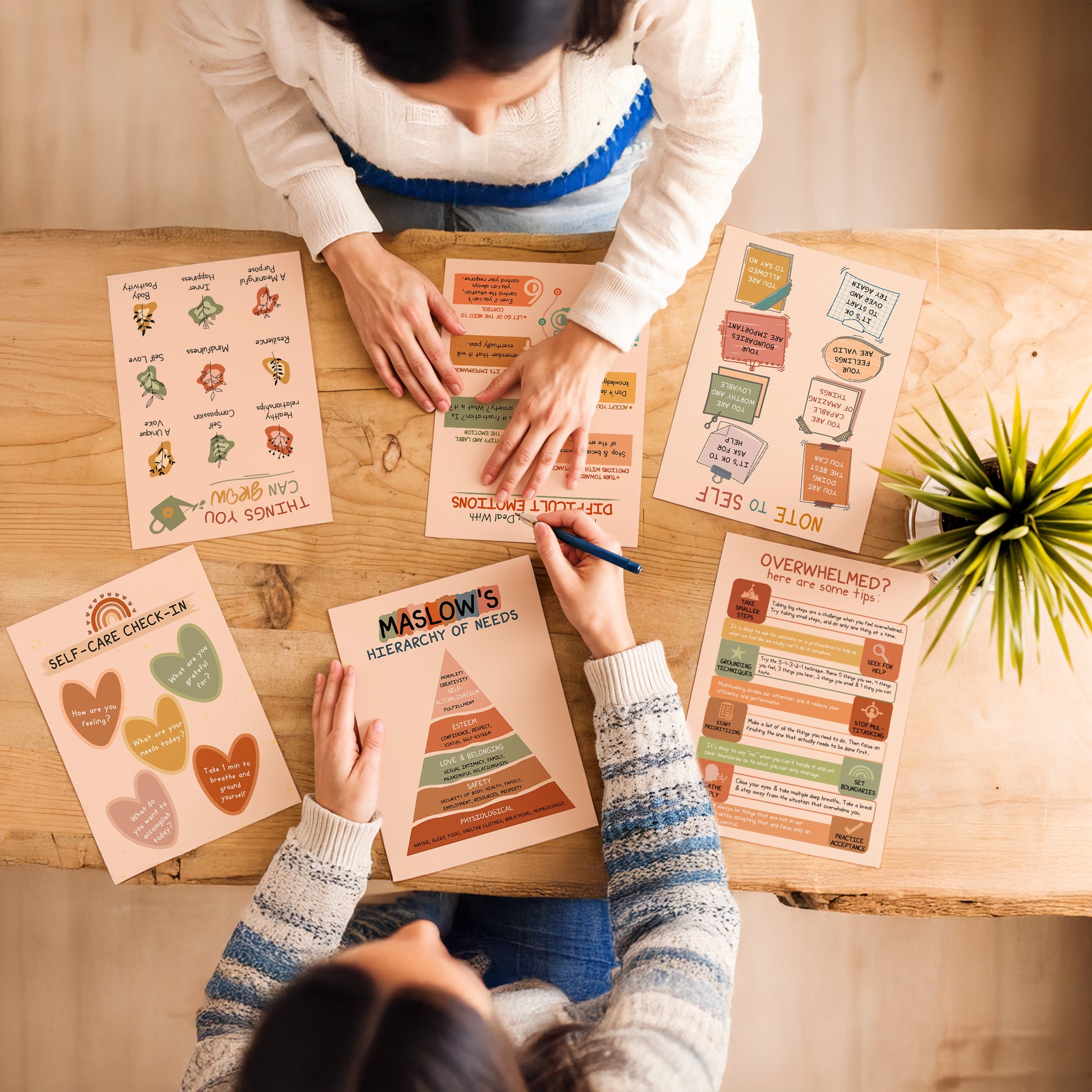 9Pcs Boho Mental Health Therapy Unframed 8x10in Laminated Poster - Image 8