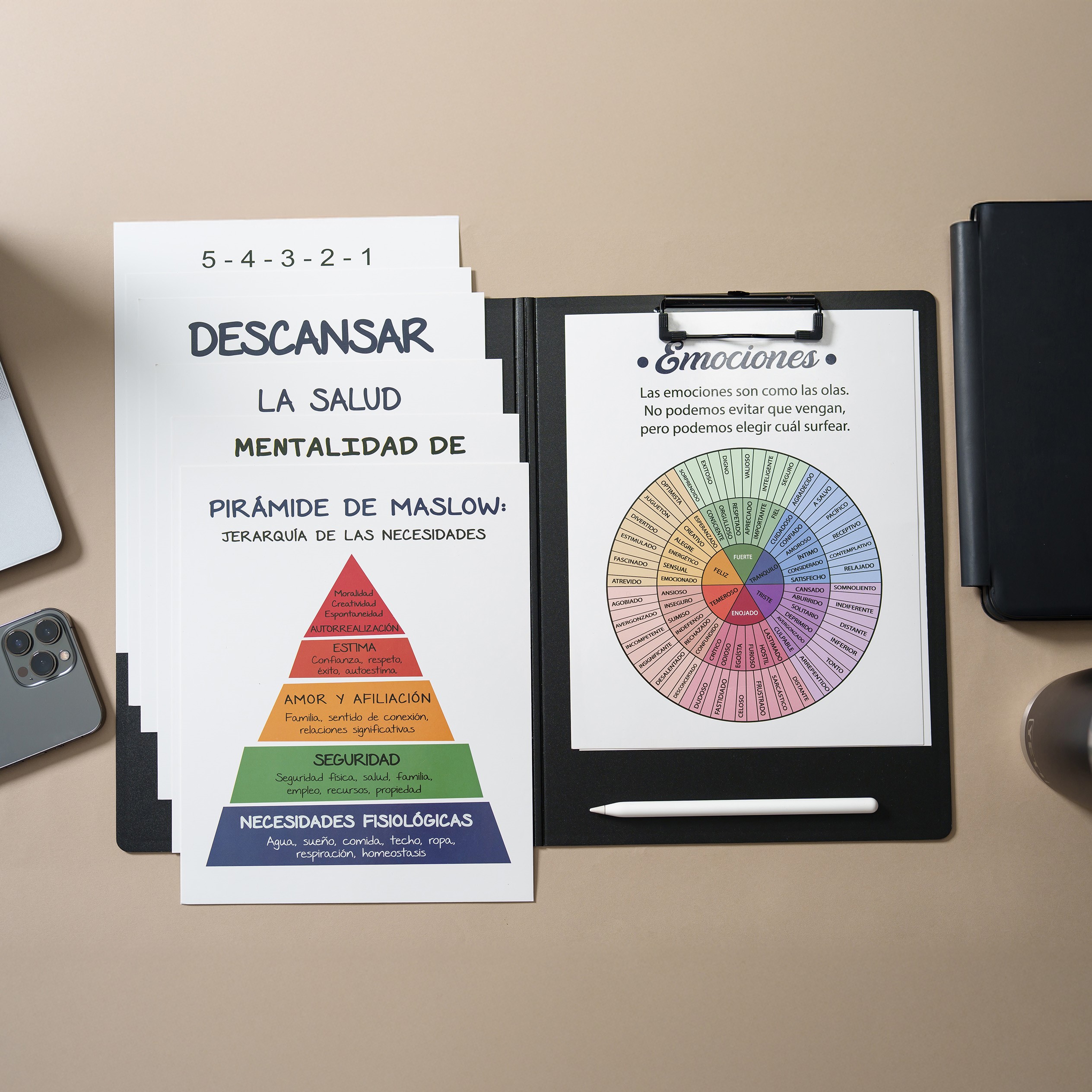 9Pcs Spanish Mental Health Therapy Unframed 8x10in Laminated Poster - Image 7