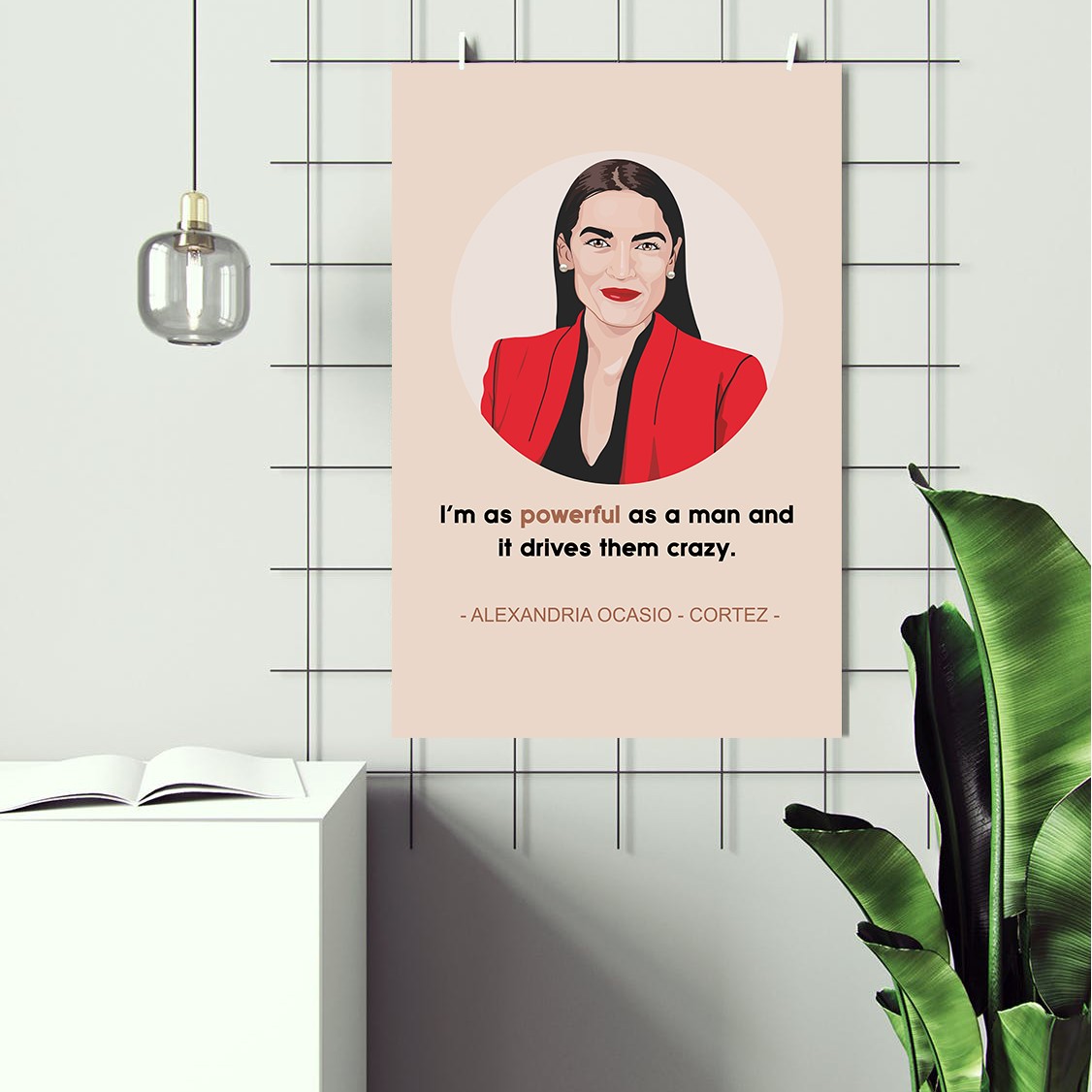 AOC Empowered Women Inspirational Quote Wall Art - Image 2