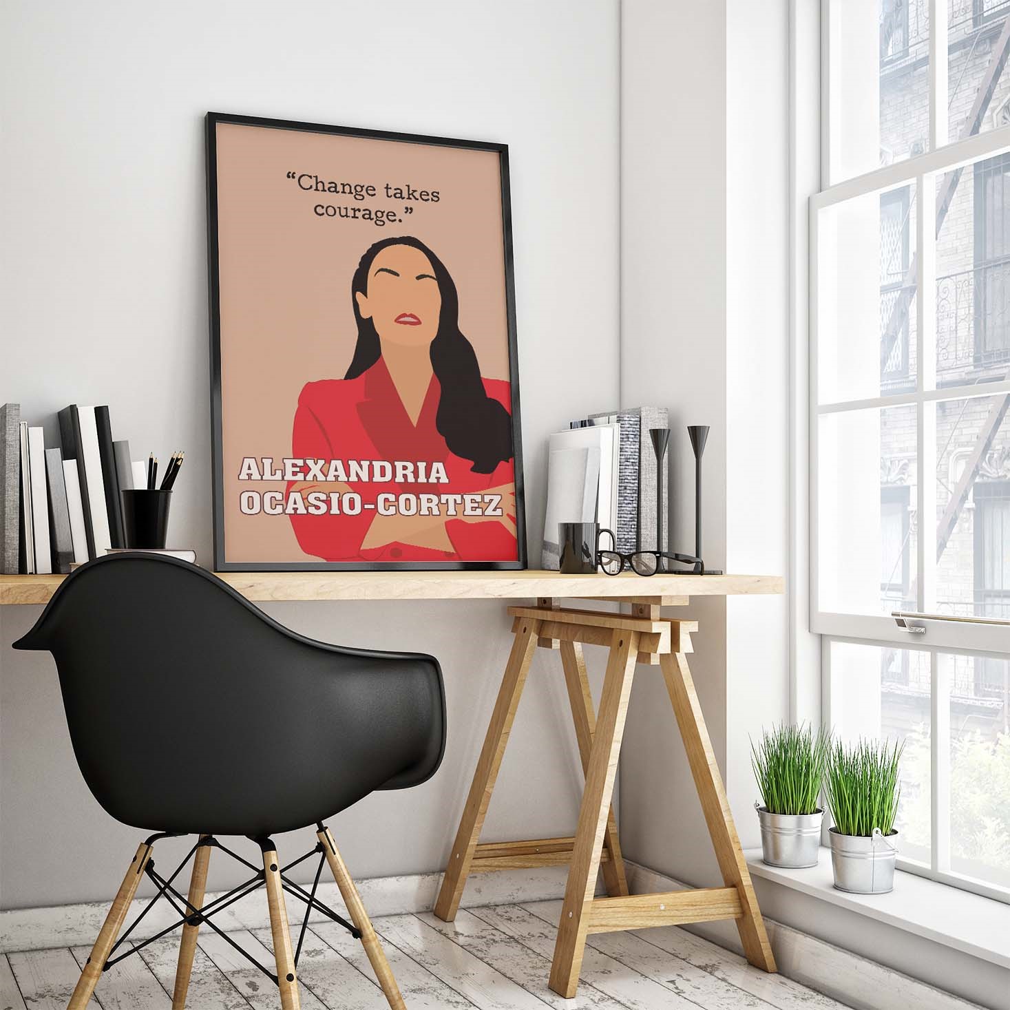 AOC Empowered Women Inspirational Quote Wall Art - Image 3