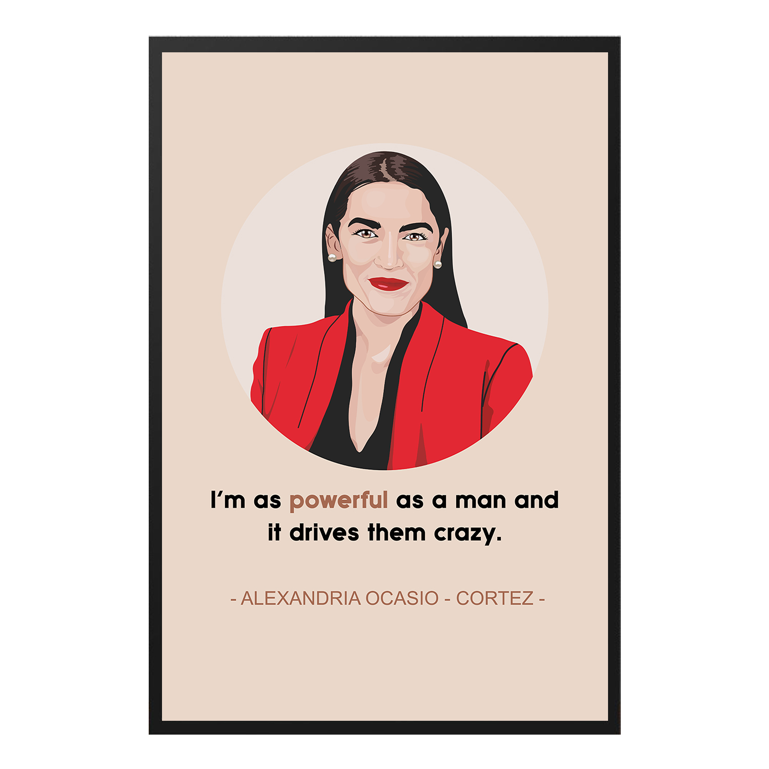 AOC Empowered Women Inspirational Quote Wall Art - Image 7
