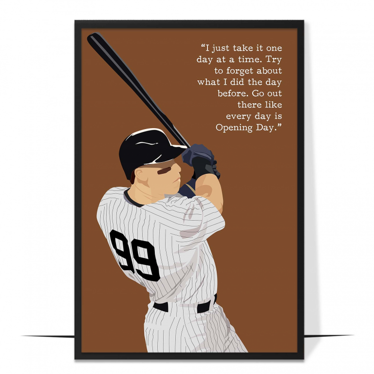 Aaron Judge Hand-drawn Baseball Wall Art
