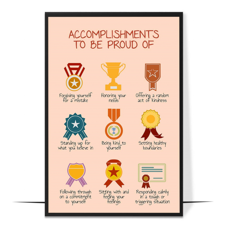 Accomplishments to be proud of poster — A list of often-overlooked achievements worth celebrat