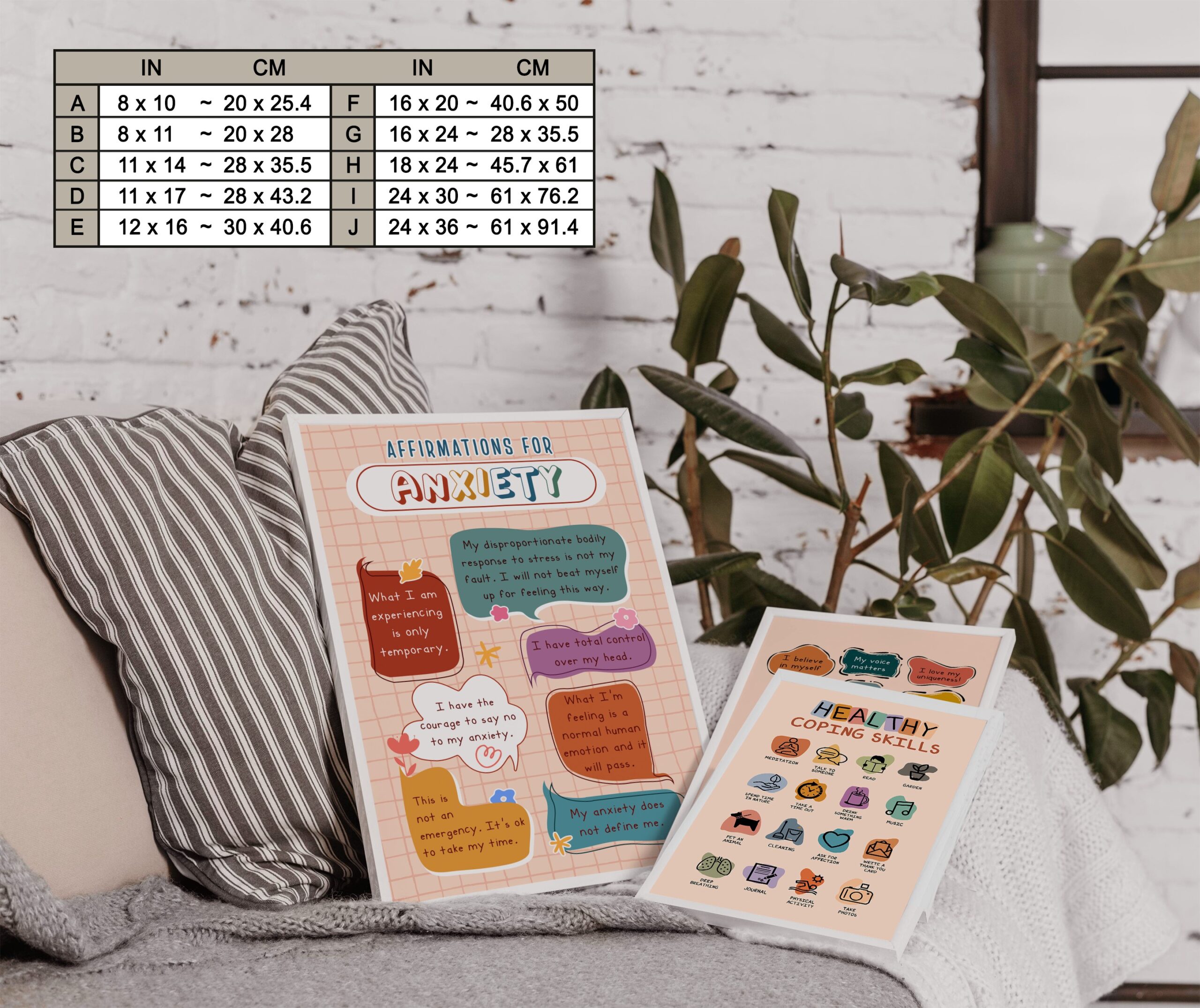 Affirmations for Anxiety Mental Health Printable - Image 7