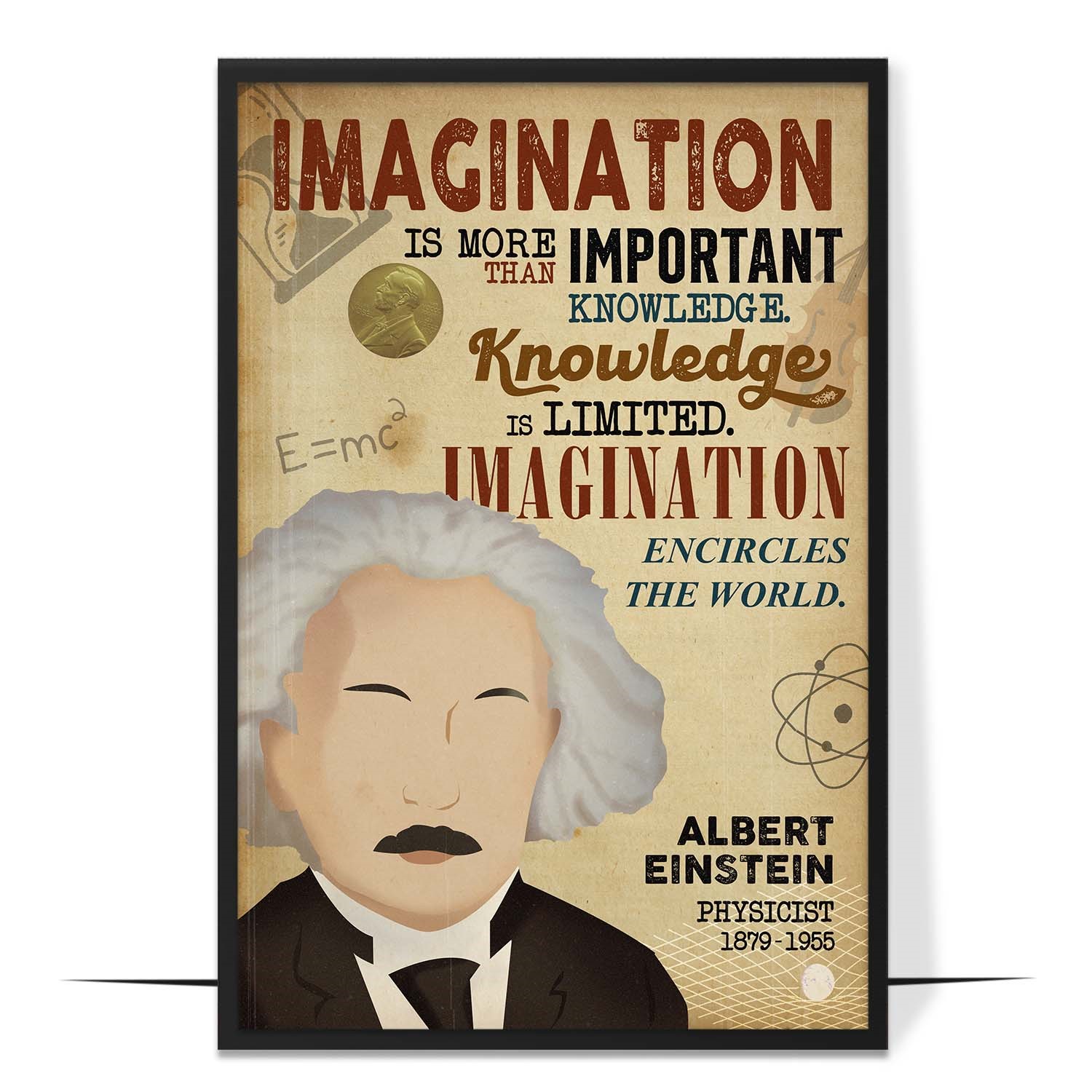 Albert Einstein Hand-drawn Wall Art