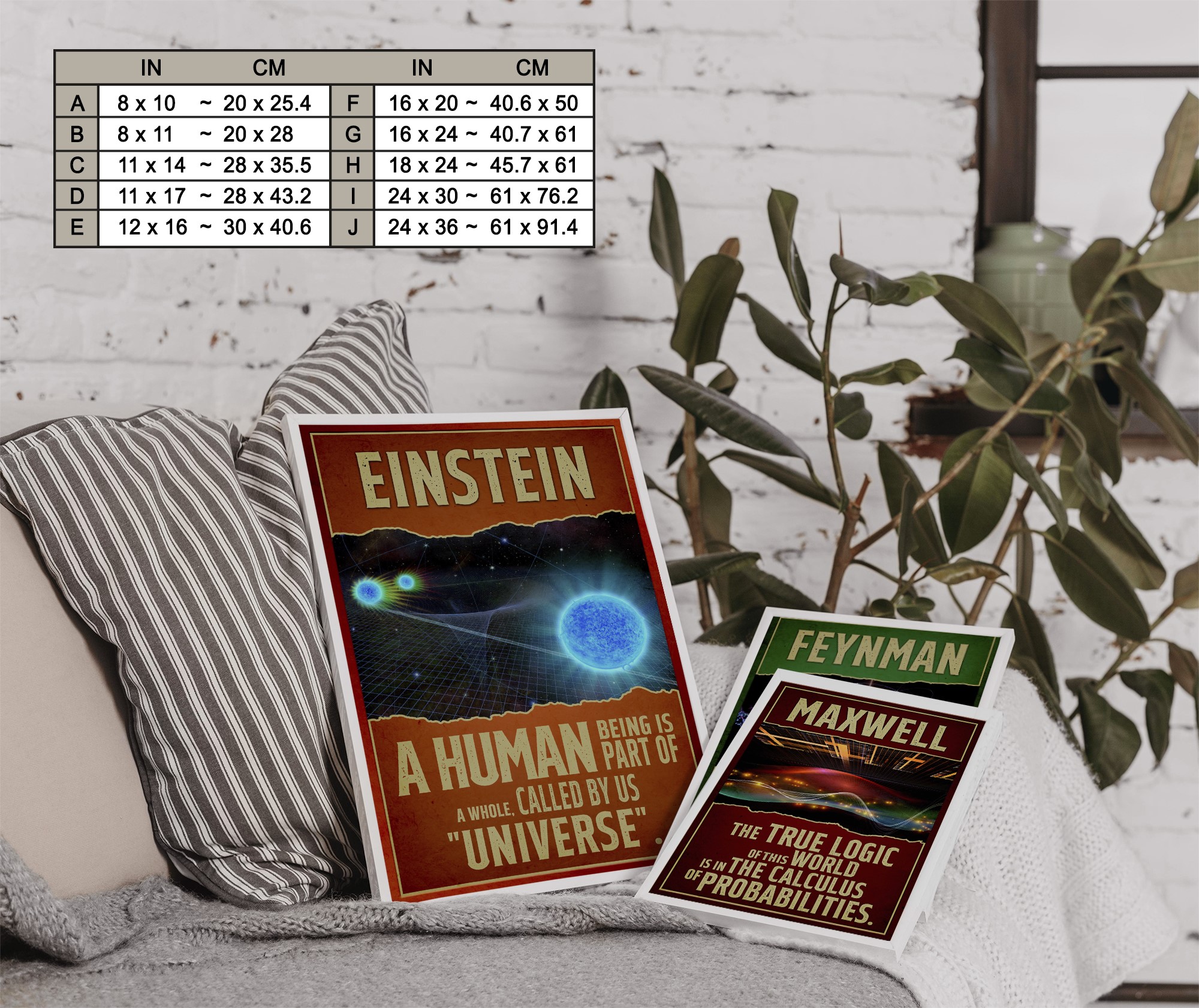 Albert Einstein Scientist Inspirational Quote Wall Art - Image 7
